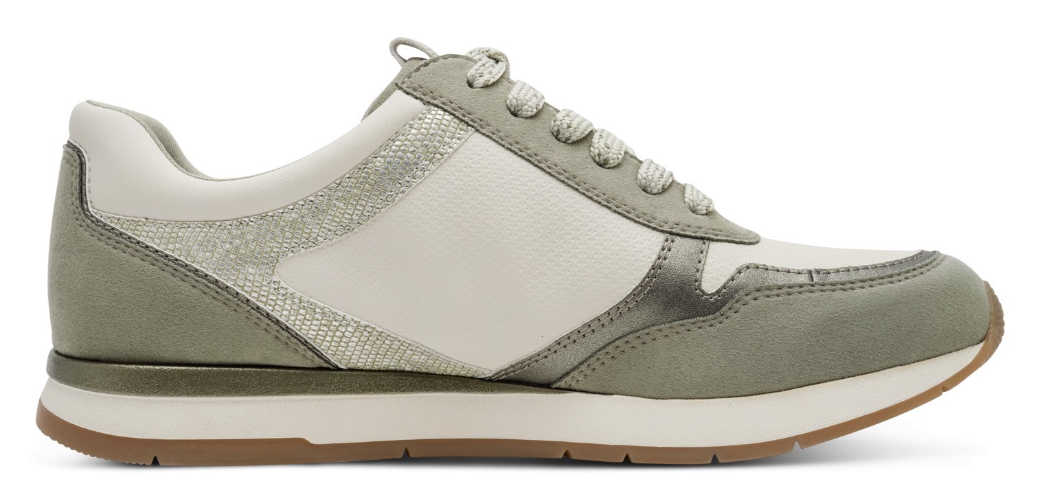 Plateausneaker TAMARIS, Damen, Gr. 40, mintgrün kombiniert, Lederimitat, Textil, kontrastfarbene Details, Schuhe Plateausneaker, Schnürschuh, Freizeitschuh, Halbschuh in veganer Verarbeitung 3