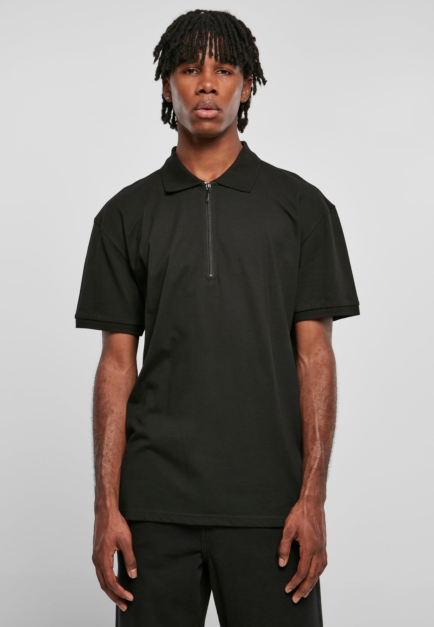 URBAN CLASSICS Poloshirt »Urban Classics Herren Oversized Zip Polo«, (1 tlg.)
