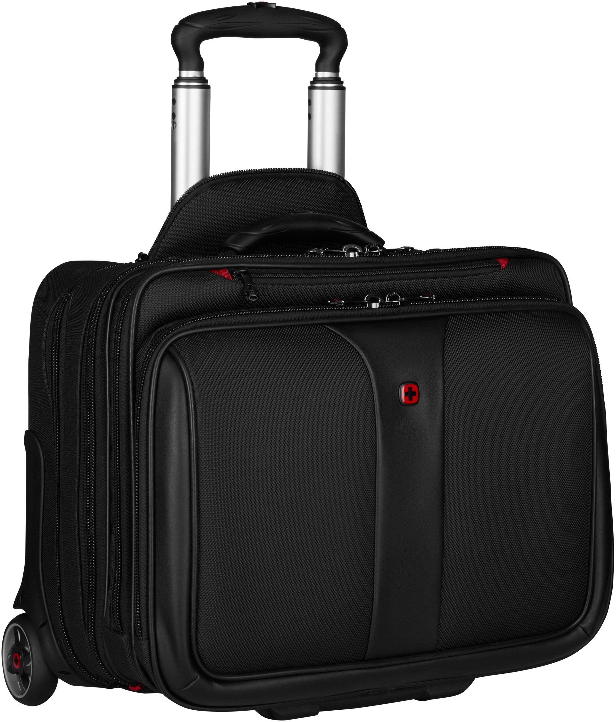 Wenger Business-Trolley "Patriot II, schwarz", 2 St. Rollen, mit 17,3-Zoll Laptopfach & abnehmb. Tasche für Laptops bis 