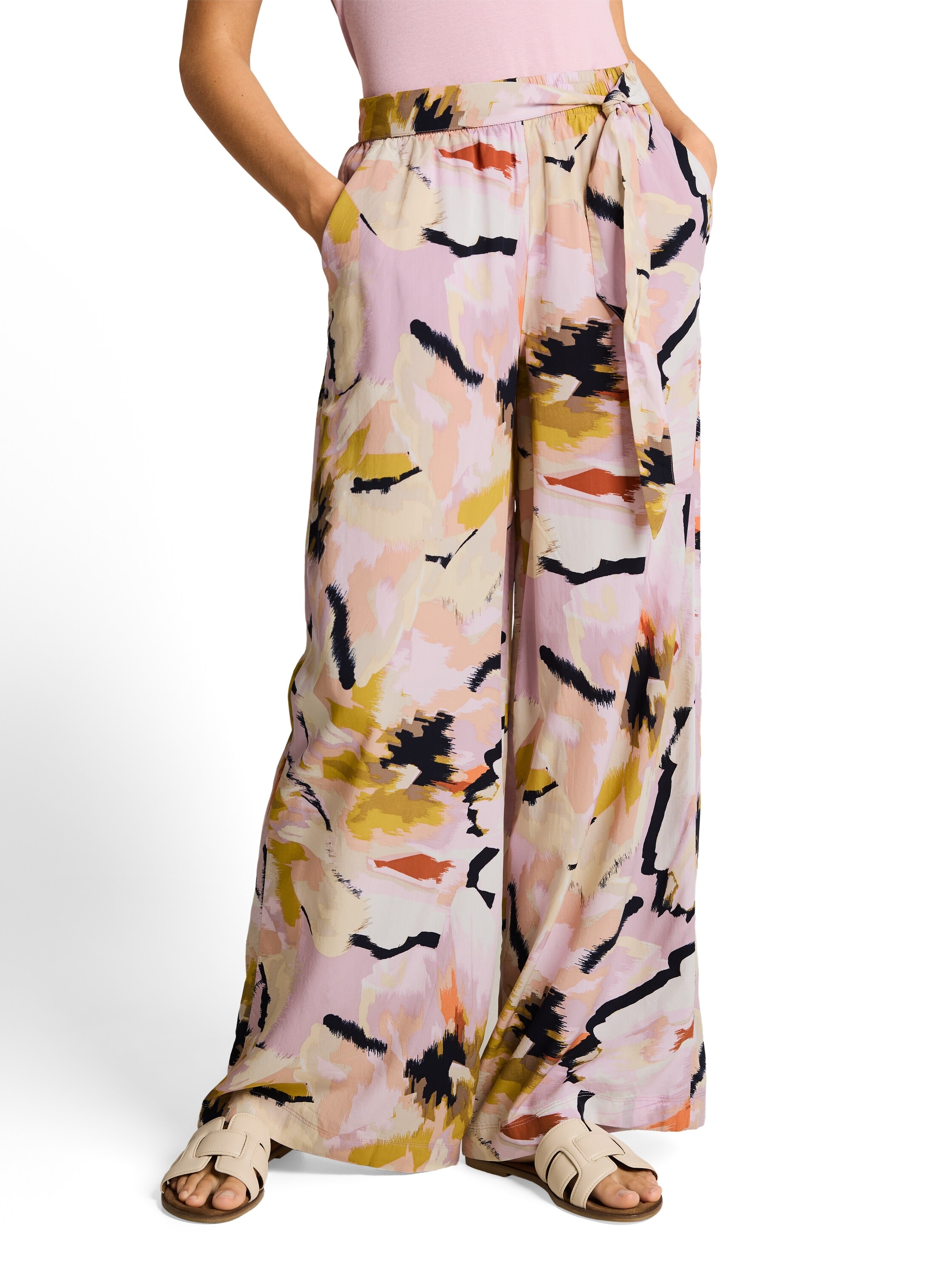 TOM TAILOR Webhose  mit Allover-Muster/weites Bein