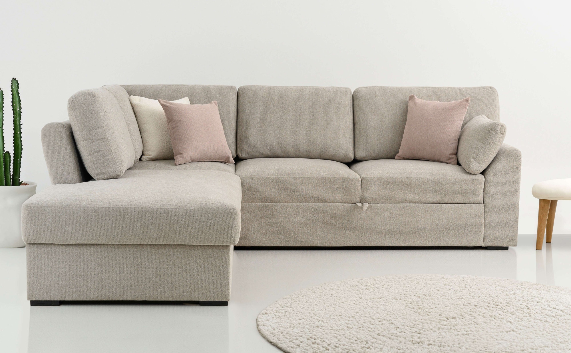 OTTO home Ecksofa "Citry" Breite 242 cm, Chenille, Bettfunktion, Bettkasten, L-Form
