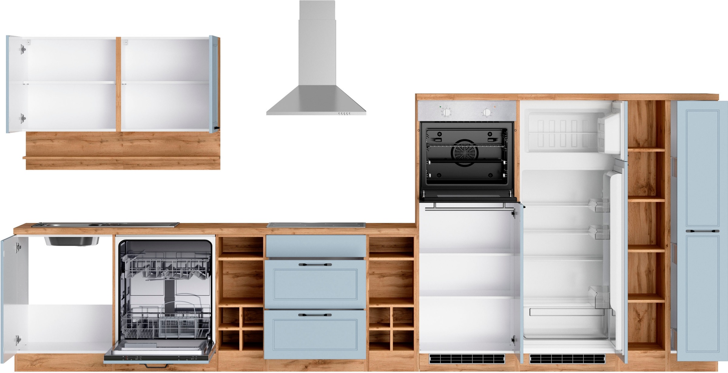 Thumbnail - KOCHSTATION Küchenzeile "KS-Lana" 420 cm breit, wahlweise mit oder ohne E-Geräte