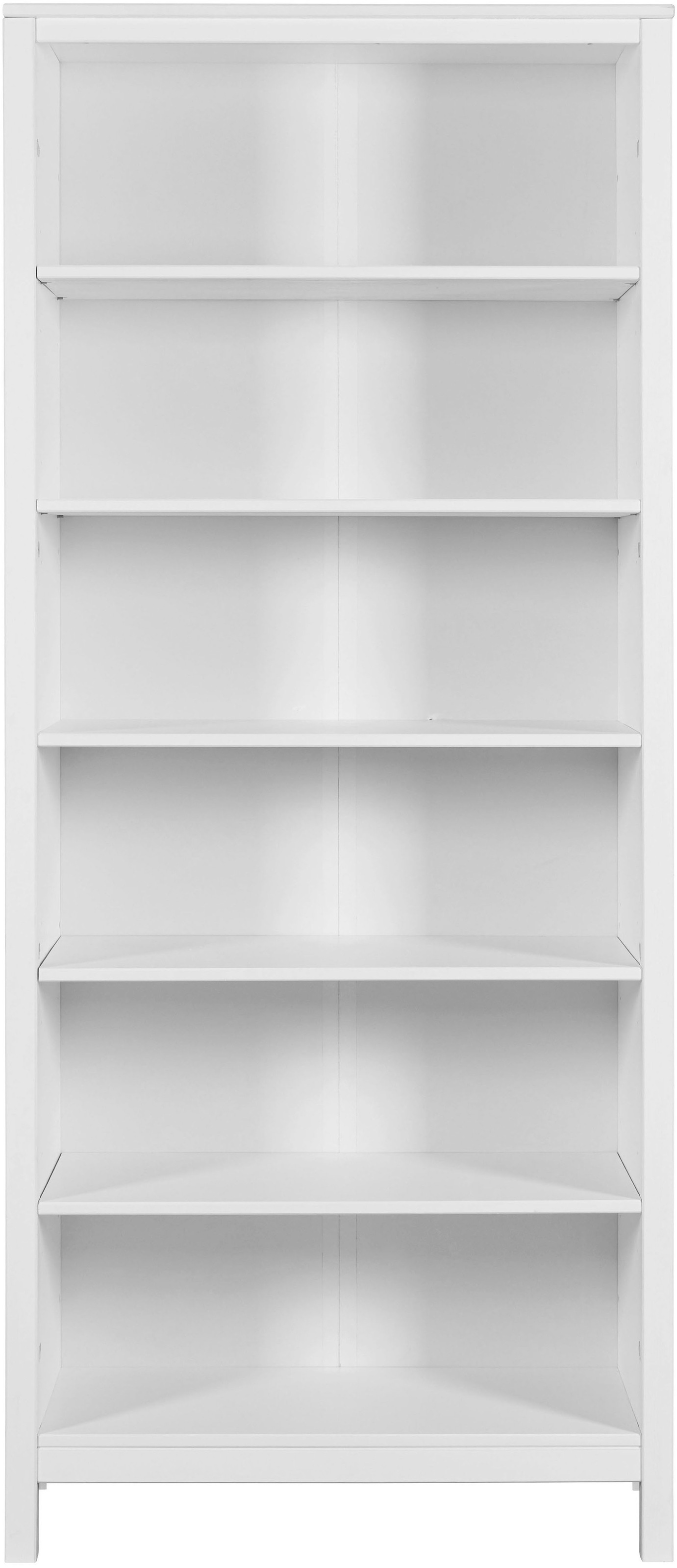 Inter Link Standregal »Pinora, Kiefer Massivholz Weiss, 5 Einlegeböden, 82 x 39,50 x 197 cm« 1 Stk. tlg. Regal im modernem Skandi Look, 2 Größen erhältlich