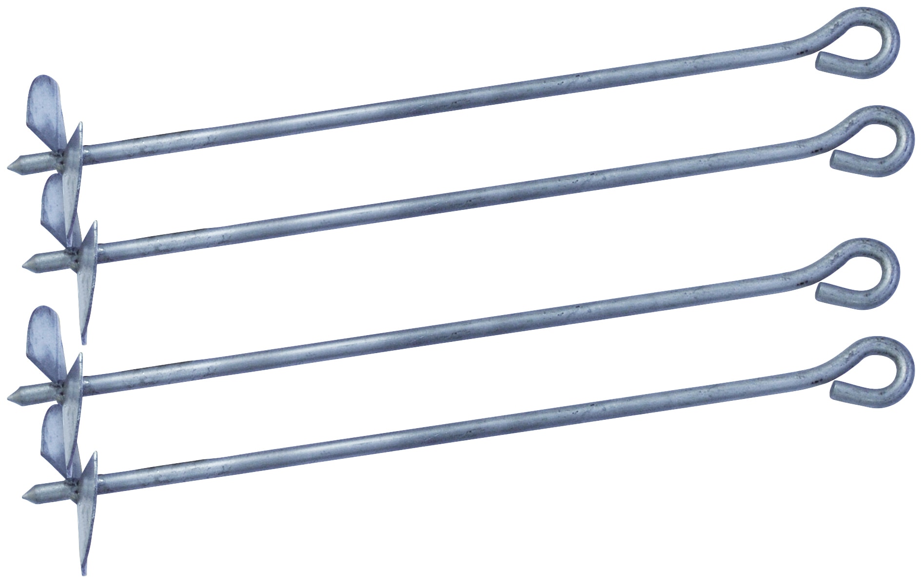 WEKA Kinder Bodenanker "Tabaluga Befestigungsanker – Set 1", B/H/T: 52cm, silber, Stahl, Bodenanker, 4 Stück, 52 cm