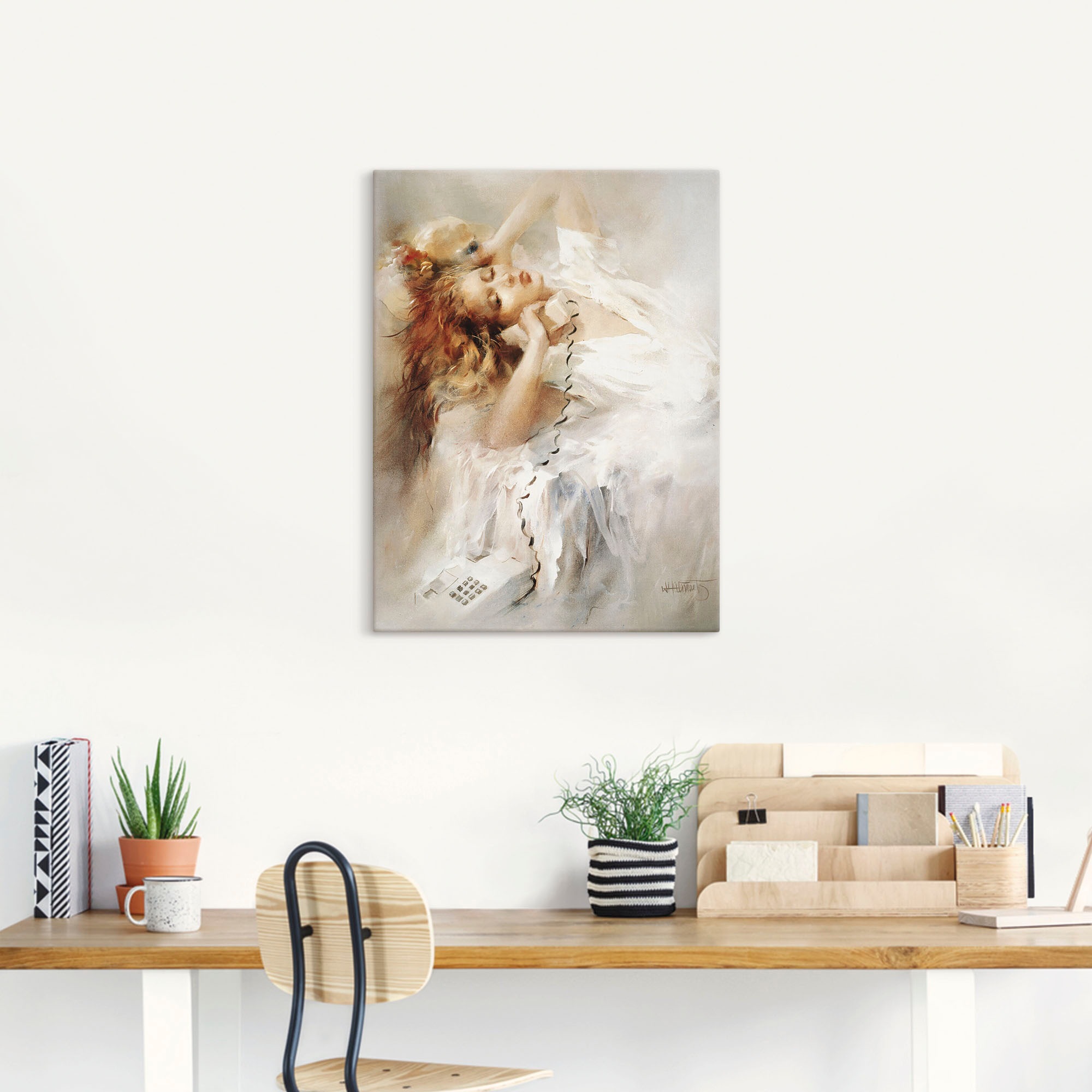 Artland Wandbild "Hoffnungsvoll" Frau 1 Stk. tlg. auf Holzrahmen gespannt günstig online kaufen