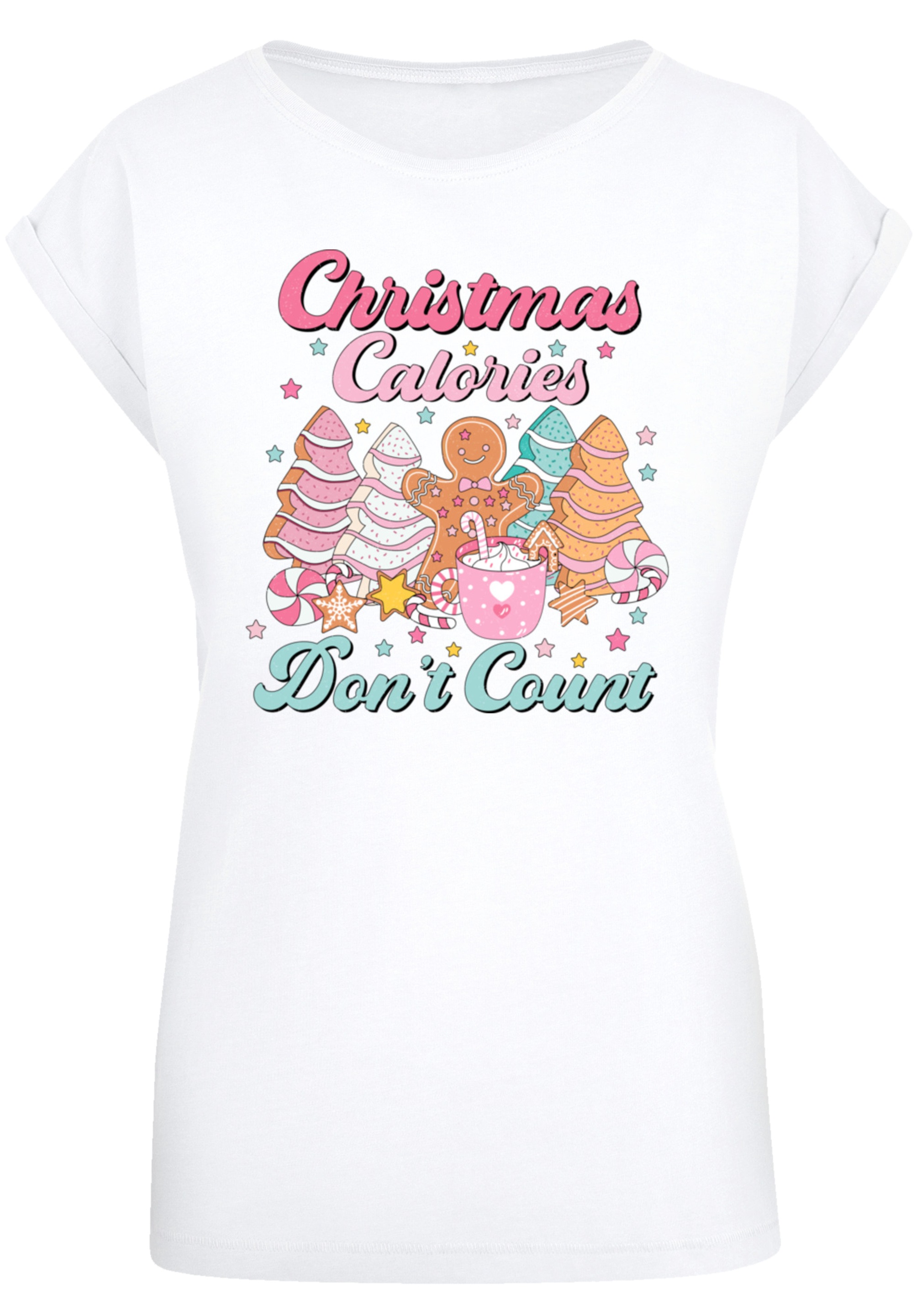 F4NT4STIC T-Shirt »Weihnachten Dont Count Candy«, Premium Qualität, Weihnachts-Kollection