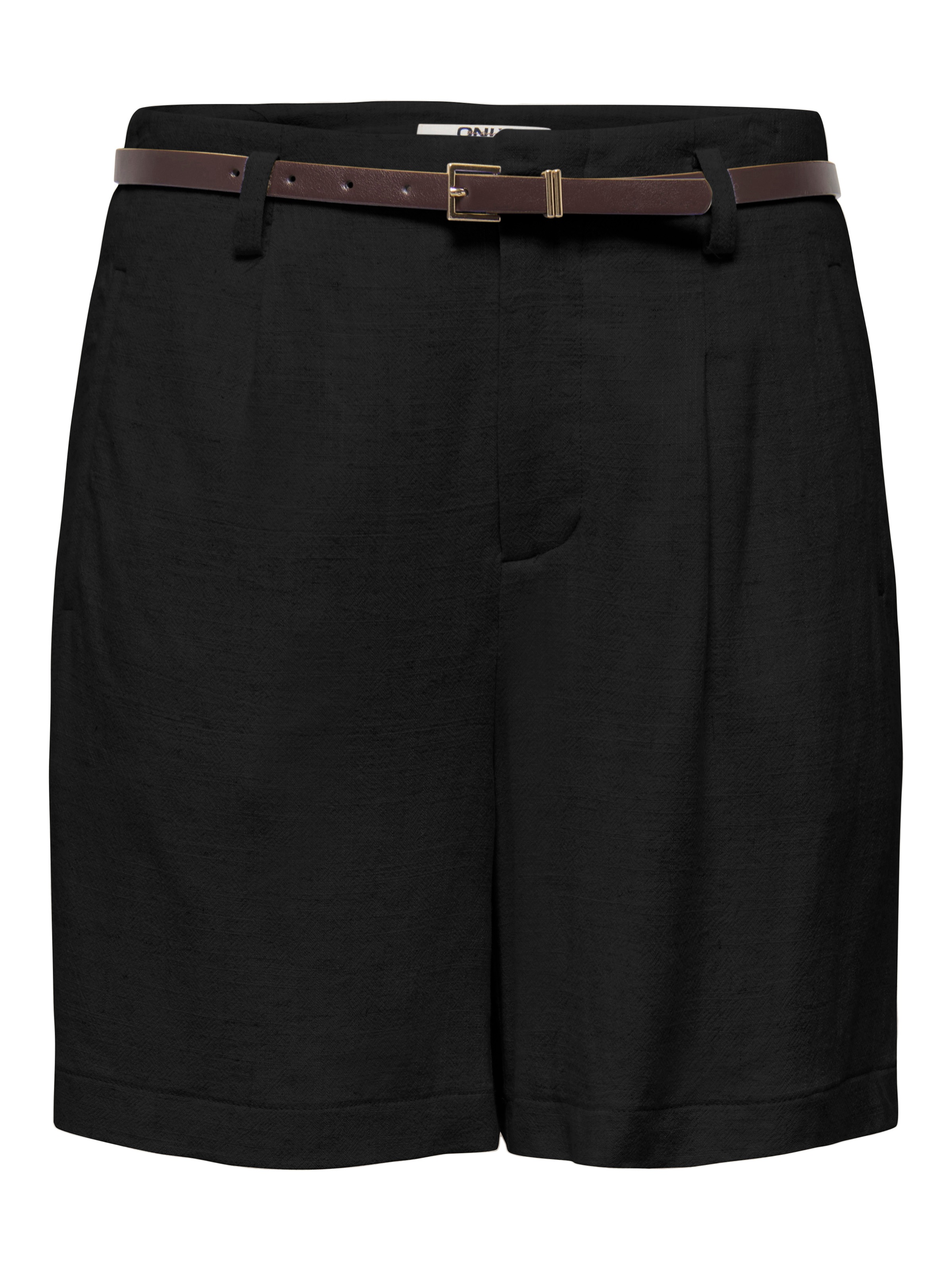 ONLY Chinoshorts »ONLSIESTA HW BELT LIN BL SHORTS PNT NOOS«  mit Leinen