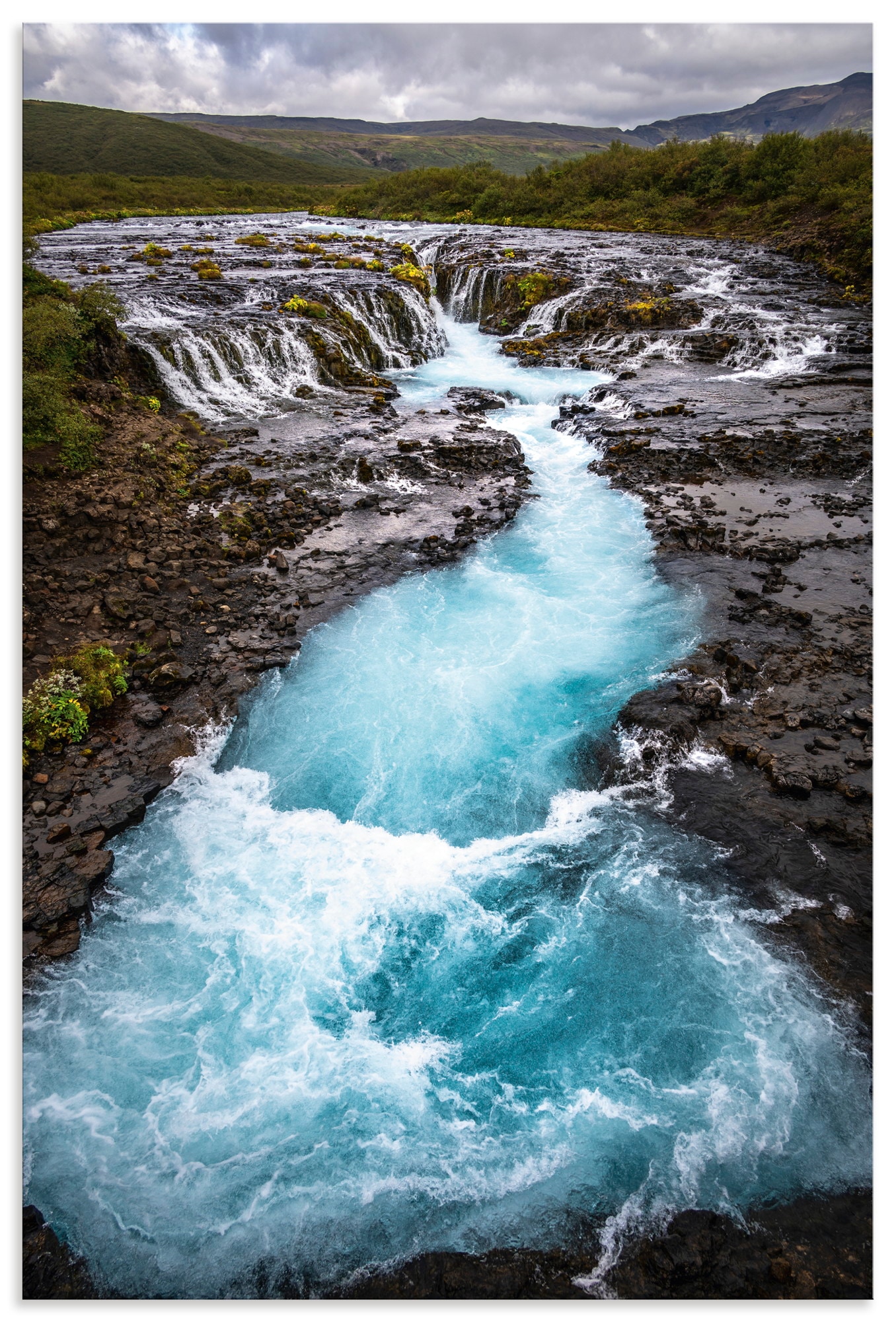 Artland Wandbild "Wasserfall Bruarfoss auf Island" Wasserfallbilder 1 Stk. tlg. als Alubild, Leinwandbild, Poster, Wandaufkleber in verschied. Größen