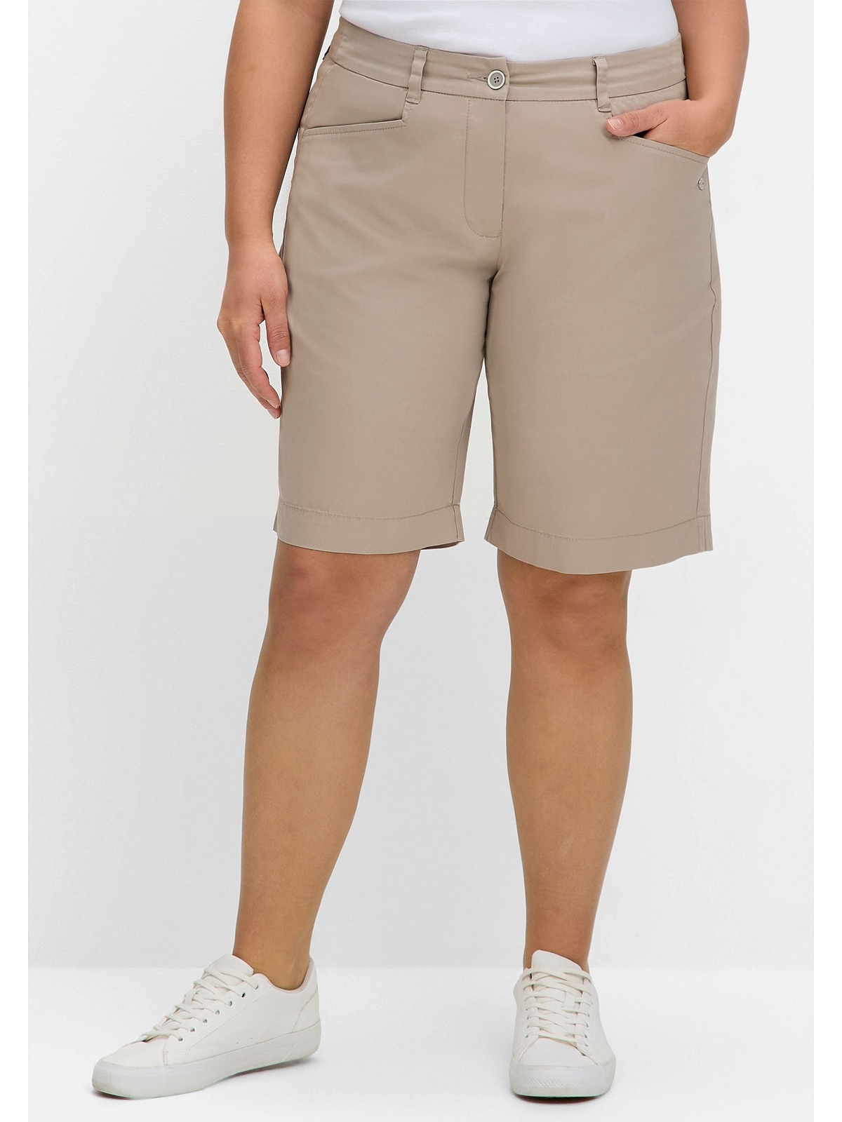 Sheego Bermudas »Große Größen«, in Chino-Optik