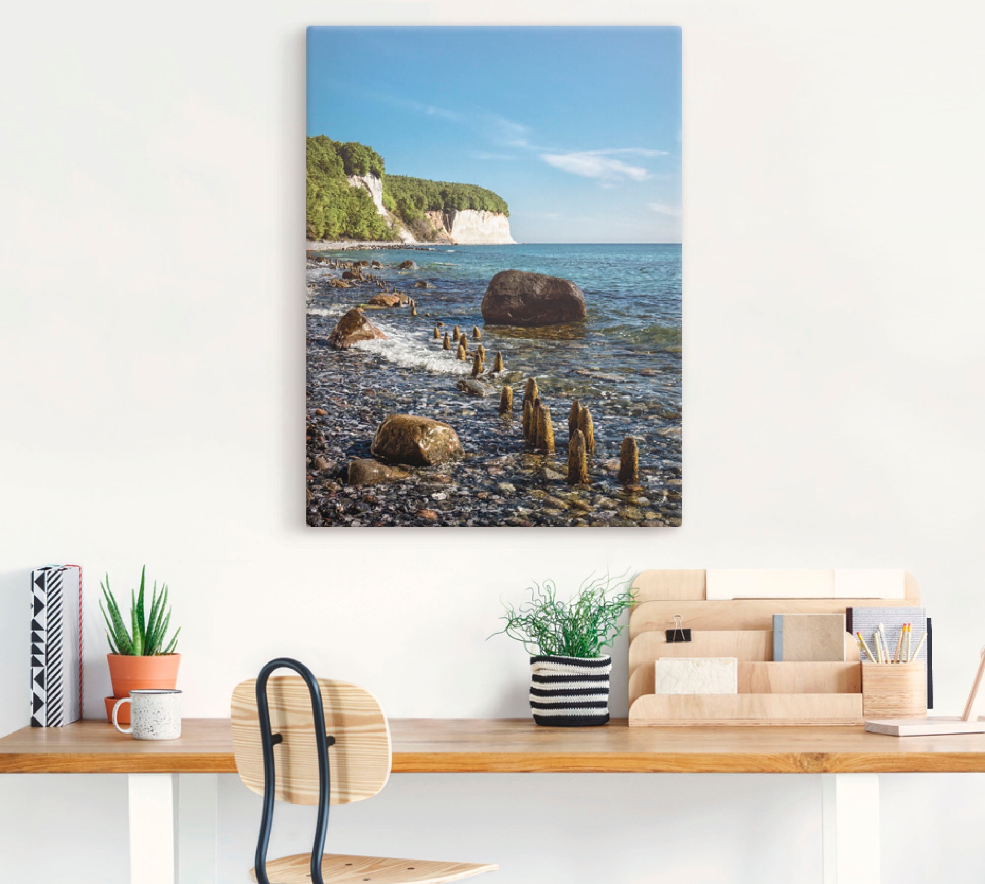 Artland Leinwandbild »Ostseeküste auf der Insel Rügen I«, Küste, (1 St.), auf Keilrahmen gespannt