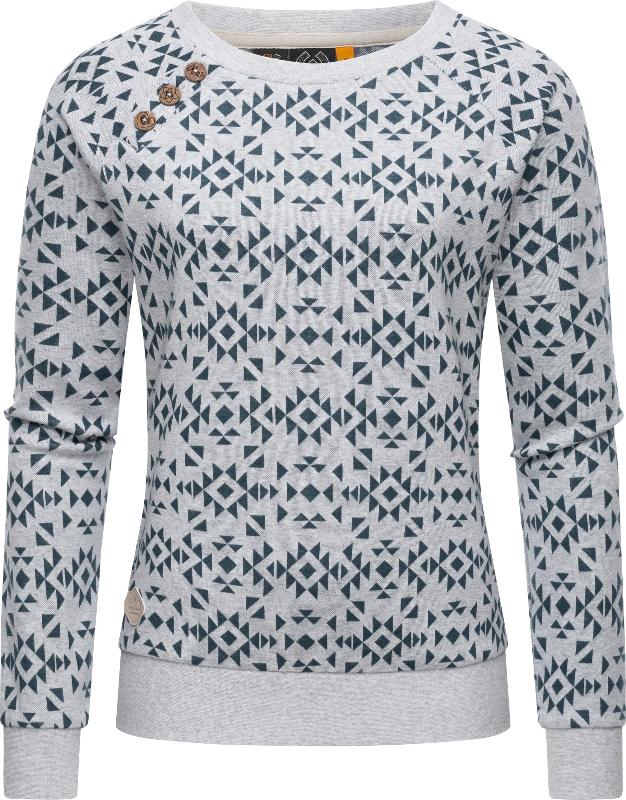 Ragwear Rundhalspullover "Darria Aztec", Leichter Damen Pullover mit coolem Print-Muster