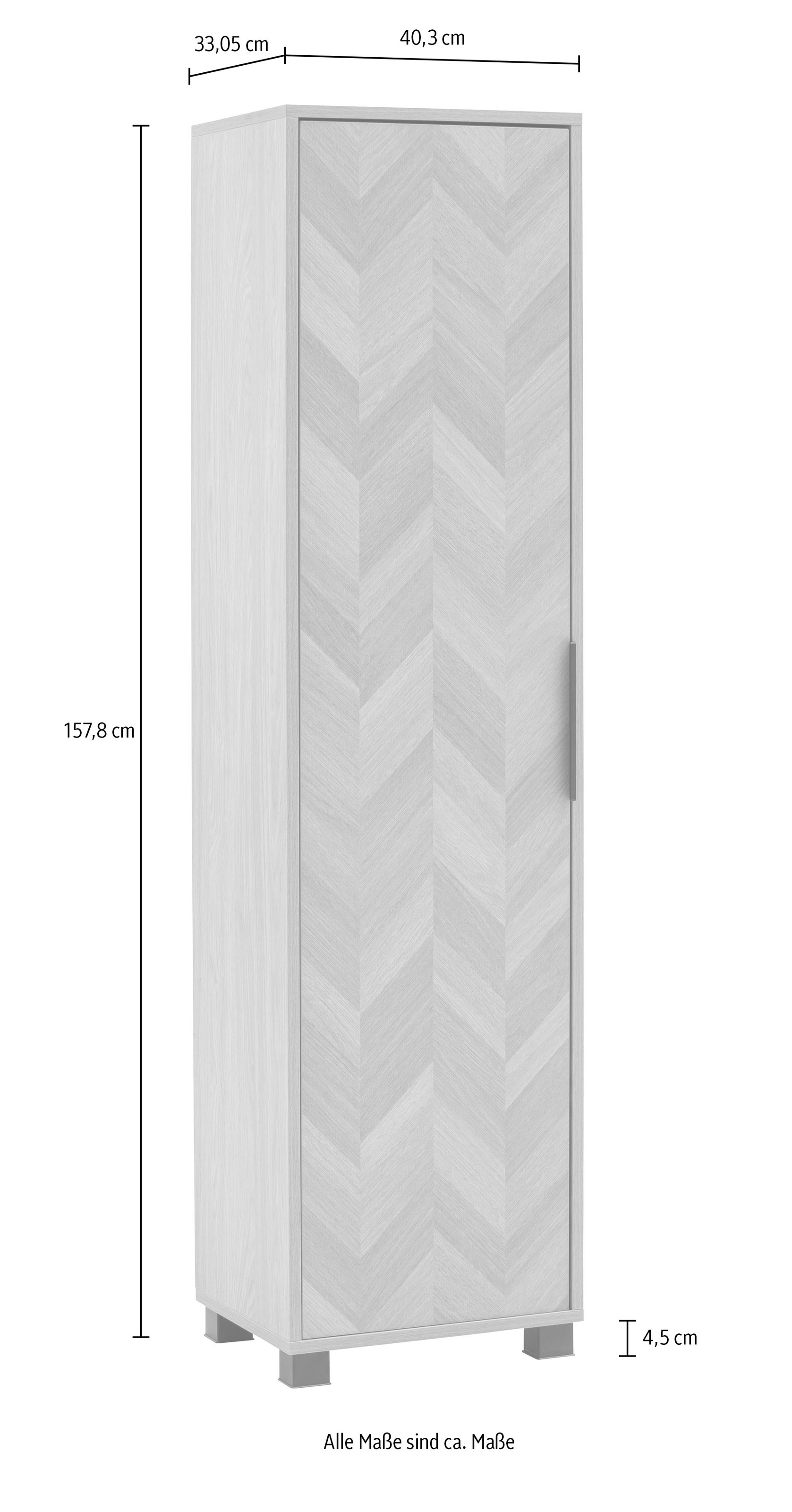 Schildmeyer Hochschrank »Piazza, Breite 40,3 cm, fühlbare Holzstrucktur« 1 Stk. tlg.