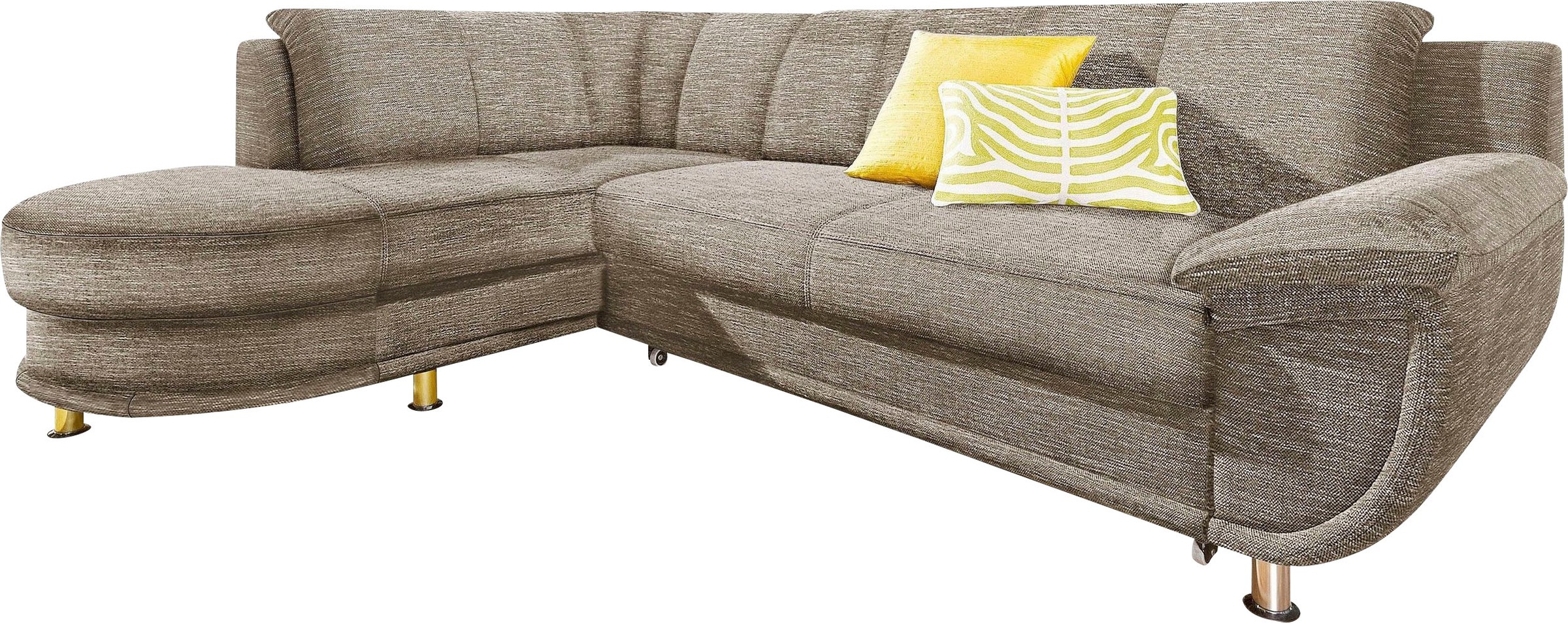TRENDMANUFAKTUR Ecksofa »Rondo, zeitlos und elegant, OTTOs Choice, bequem, L-Form«, wahlweise mit Federkern, wahlweise mit Bettfunktion