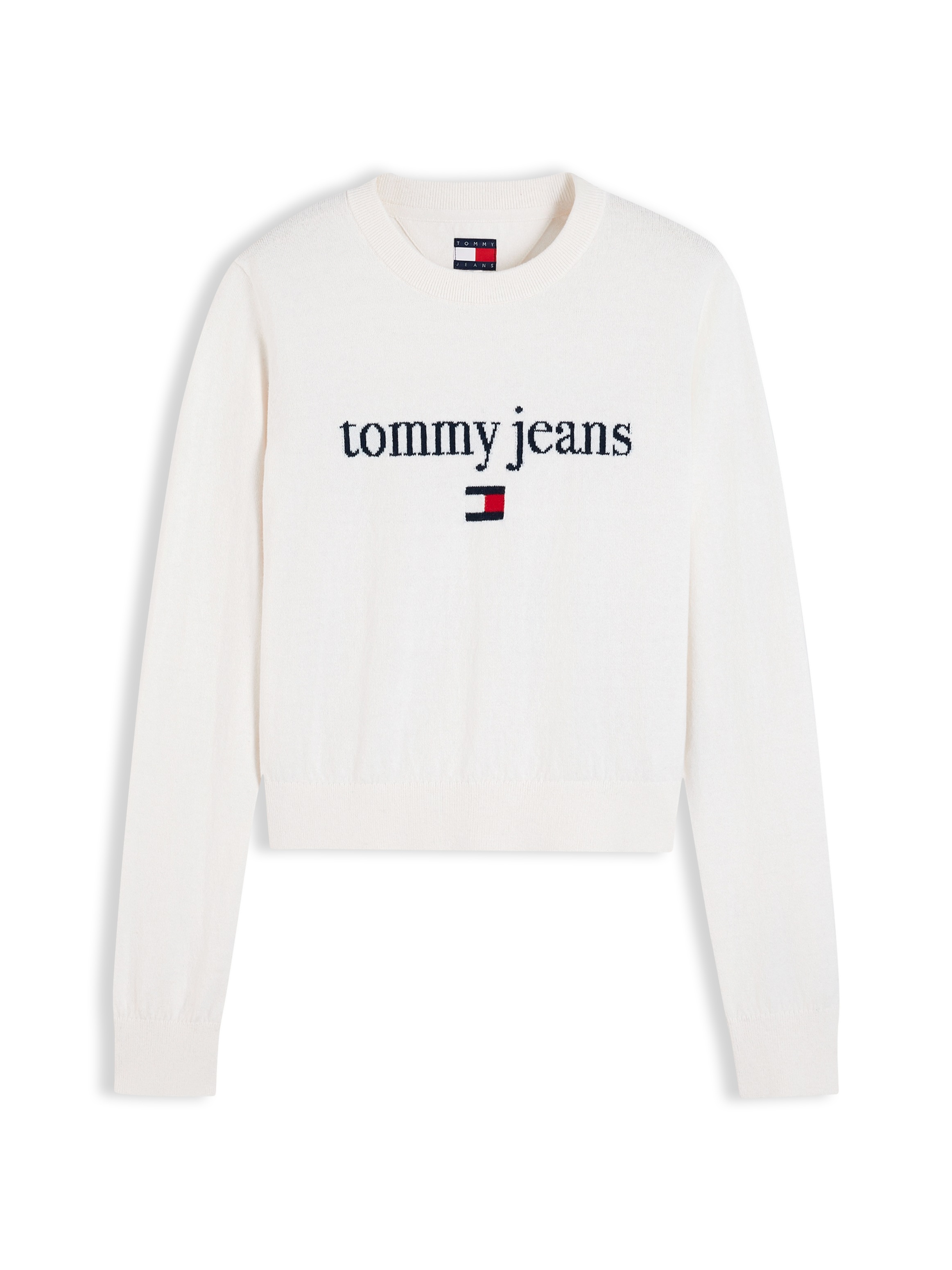 Tommy Jeans Rundhalspullover »TJW ESSENTIAL LOGO SWEATER EXT« Baumwollmischung