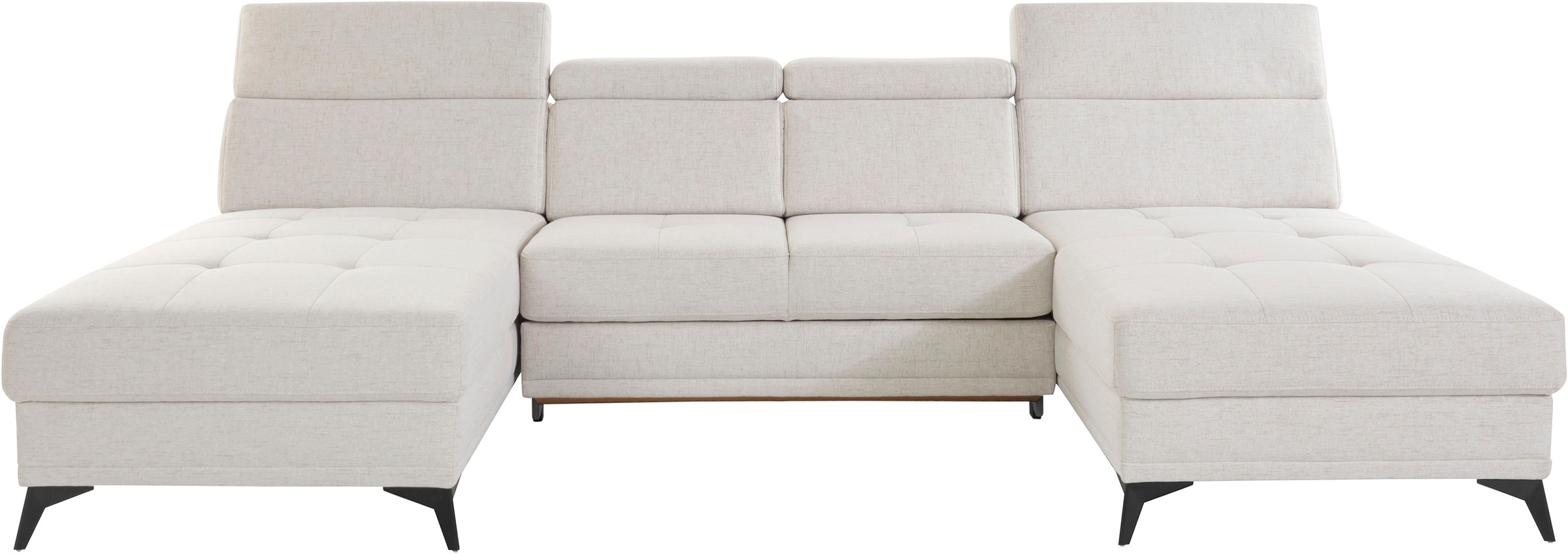 Home affaire Wohnlandschaft "Cardiz U-Form" inkl.Kopfteilverstellung und Fe günstig online kaufen