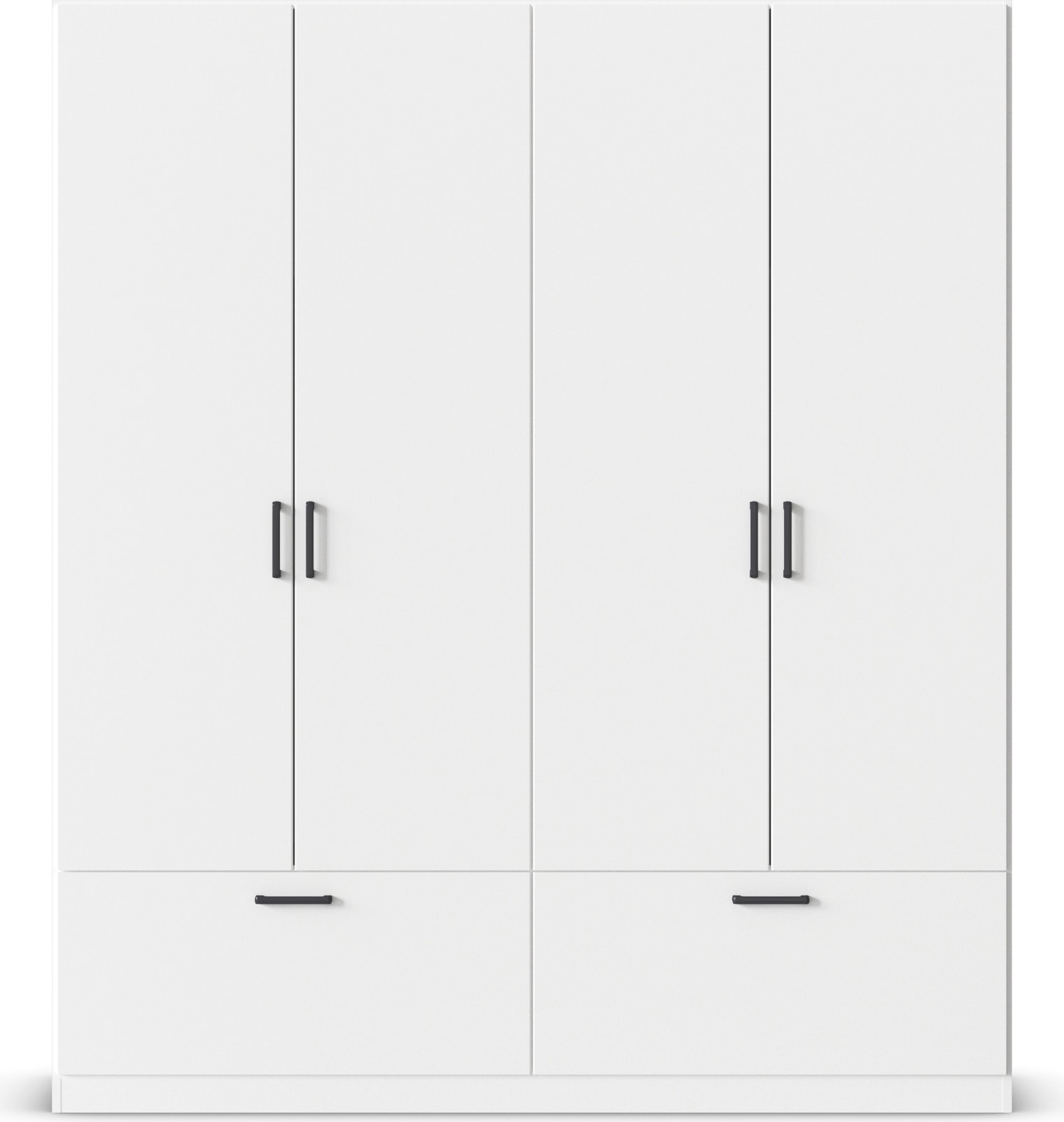rauch Drehtürenschrank »Kleiderschrank Schrank Garderobe Wäscheschrank BARI«, mit Schubkästen und modernem Griff in Graumetallic MADE IN GERMANY