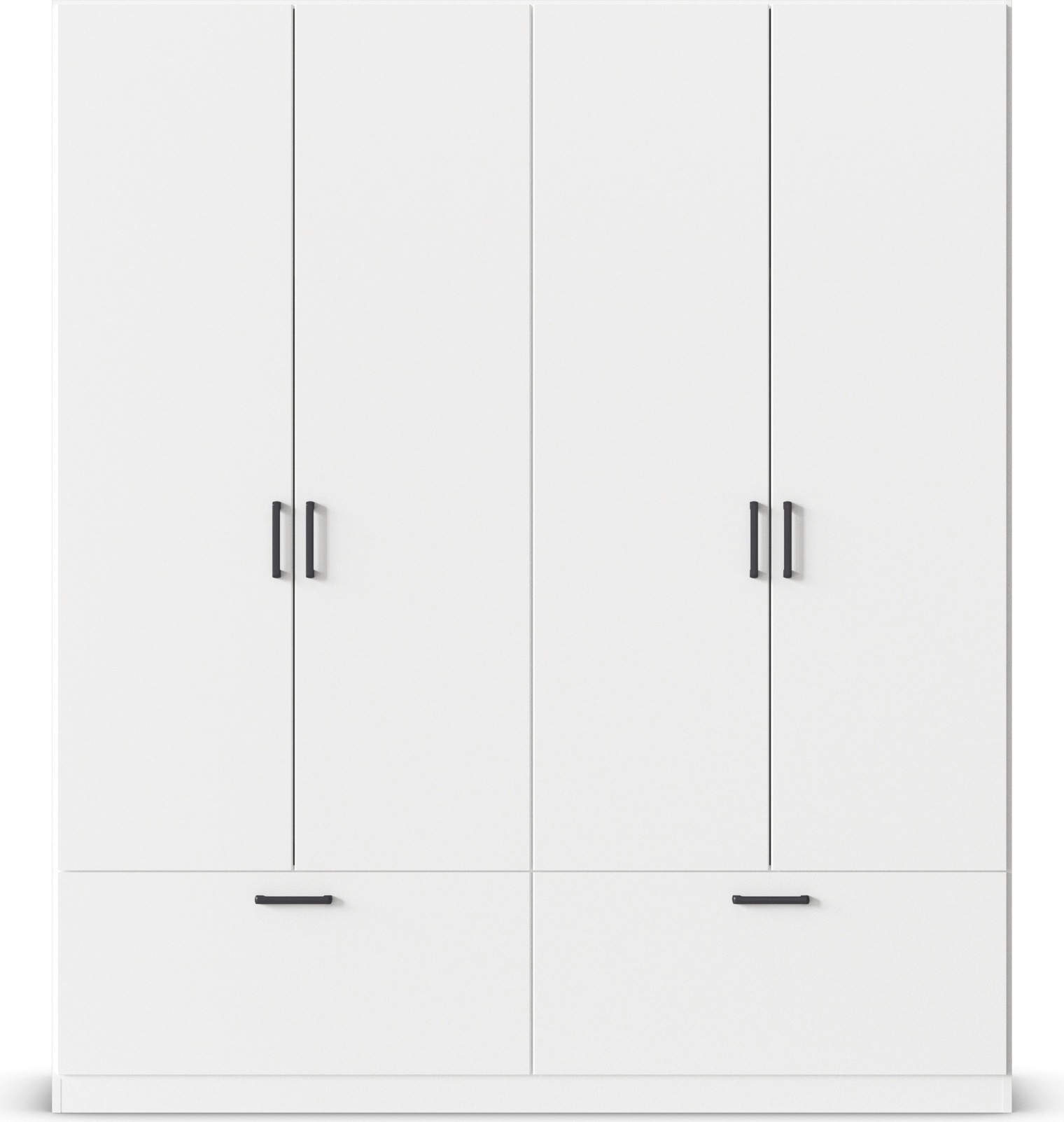 Thumbnail - rauch Drehtürenschrank "Kleiderschrank Schrank Garderobe Wäscheschrank BARI", mit Schubkästen und modernem Griff in Grau...