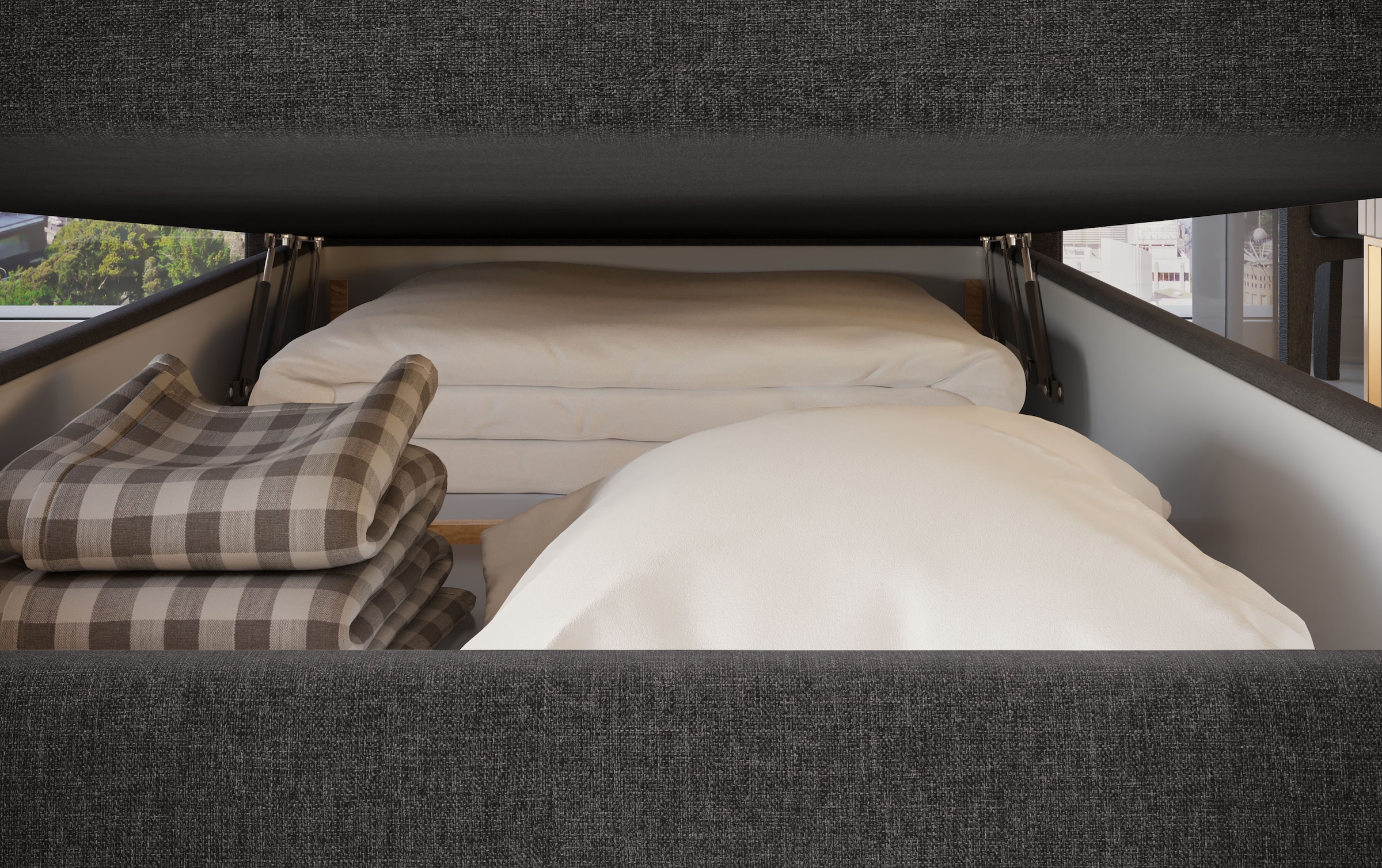 Home affaire Boxspringbett »Finja« besonders komfortable Liegehöhe, mit praktischem Bettkasten
