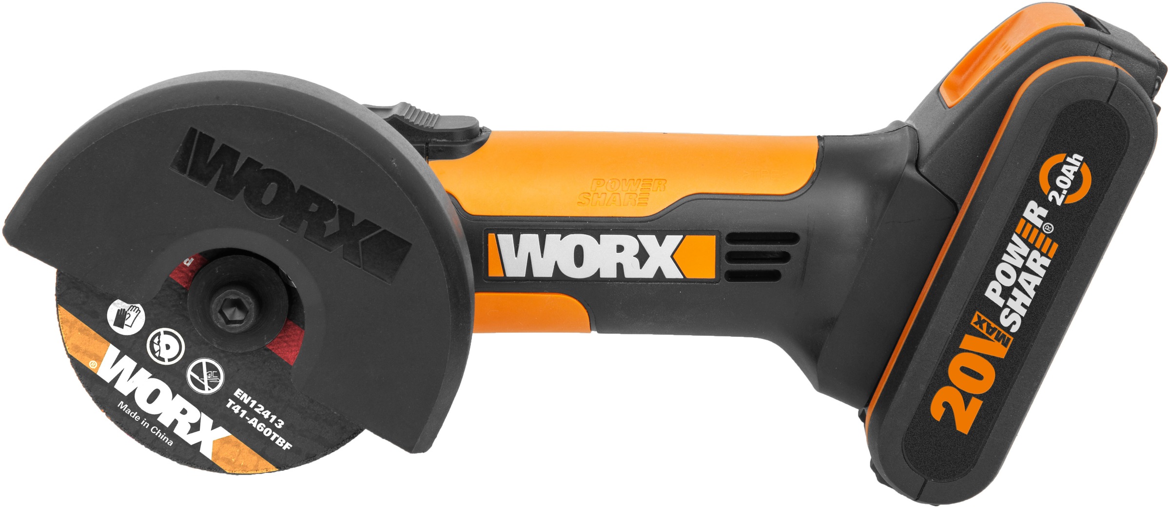 Worx Akku-Winkelschleifer "WX801 Chopper", mit Akku & Ladegerät