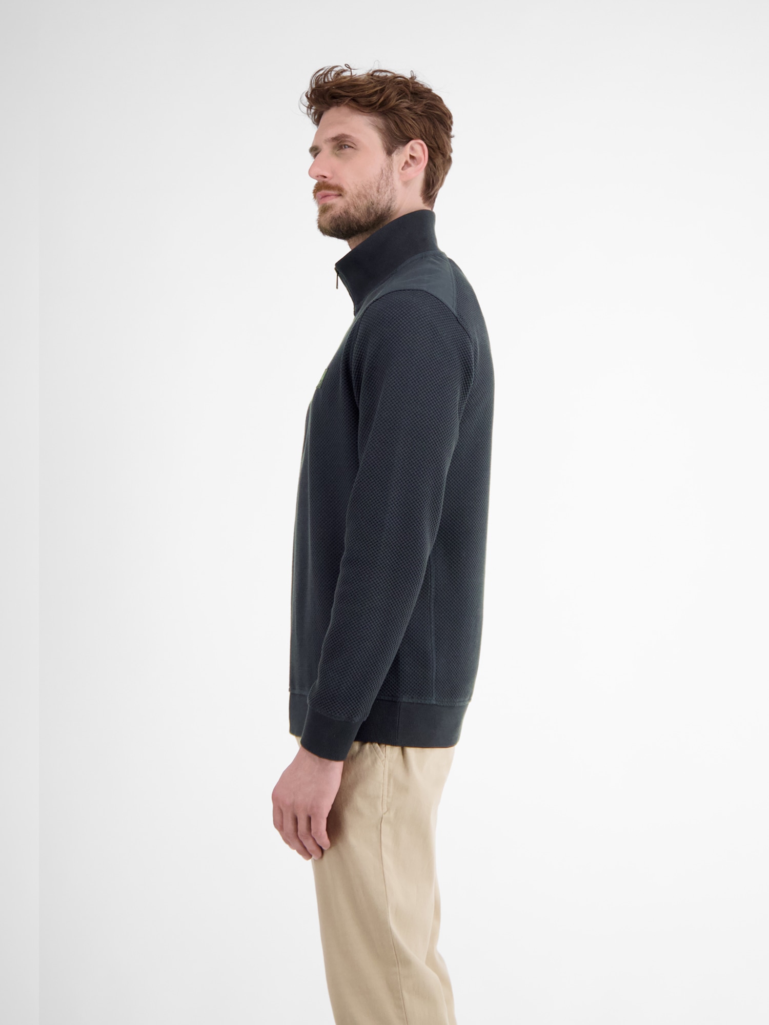 LERROS Sweatshirt »LERROS Herren Troyer in sportiver Struktur«