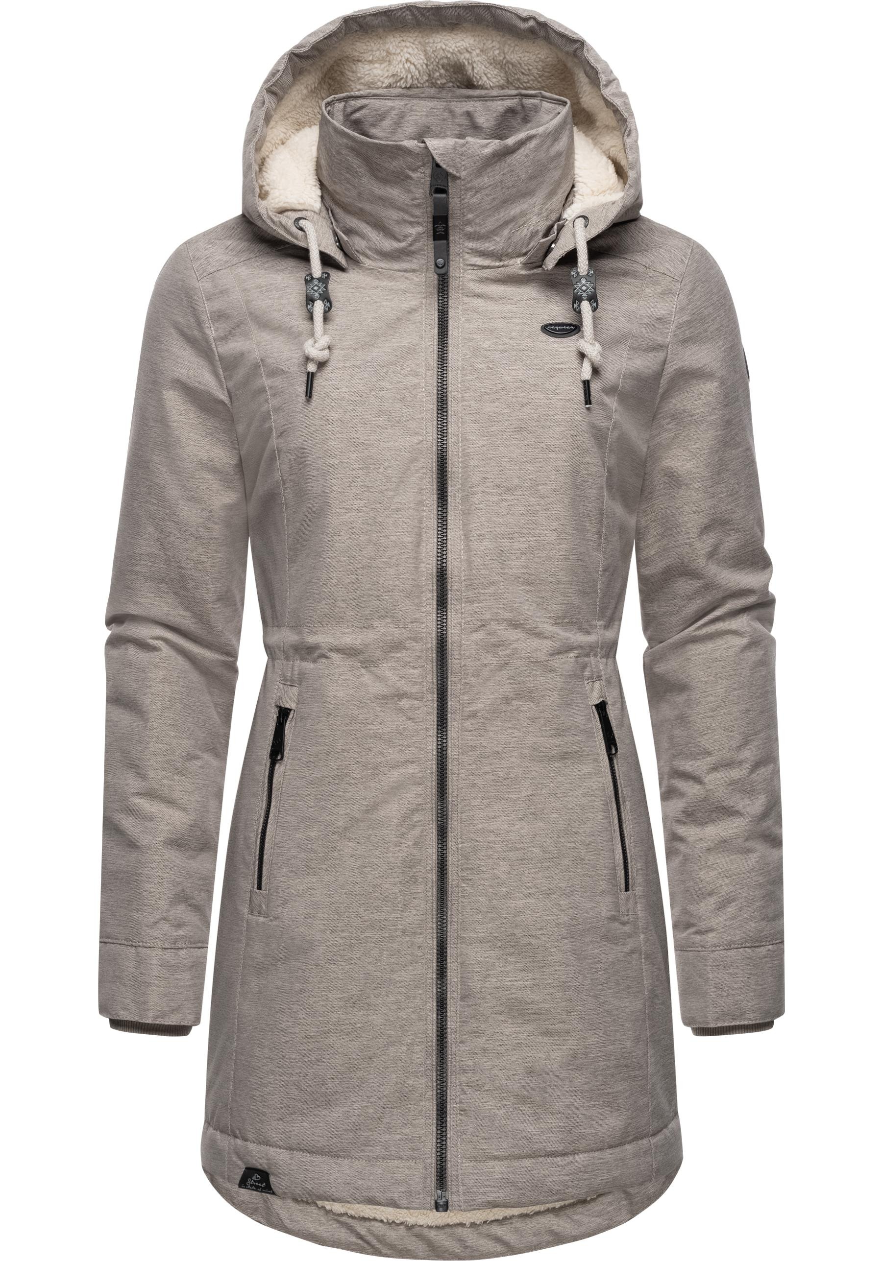 Ragwear Winterjacke "Dakkota", mit Kapuze, Wasserdichter Winterparka mit Teddyfleece Innenfutter