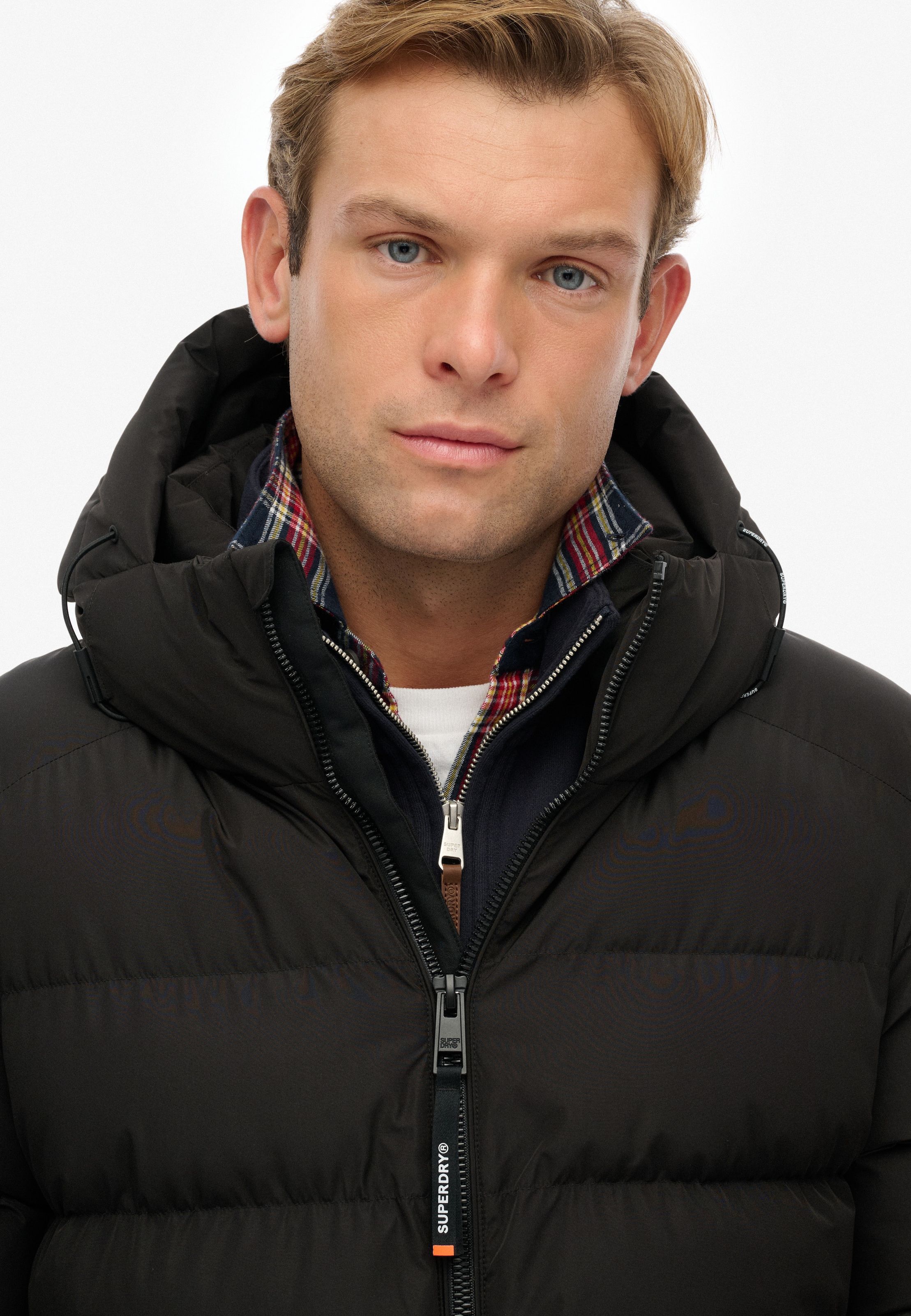 Superdry Steppjacke »HOODED SPORTS PUFFER JACKET« mit Kapuze Kunstfaser, relaxed fit