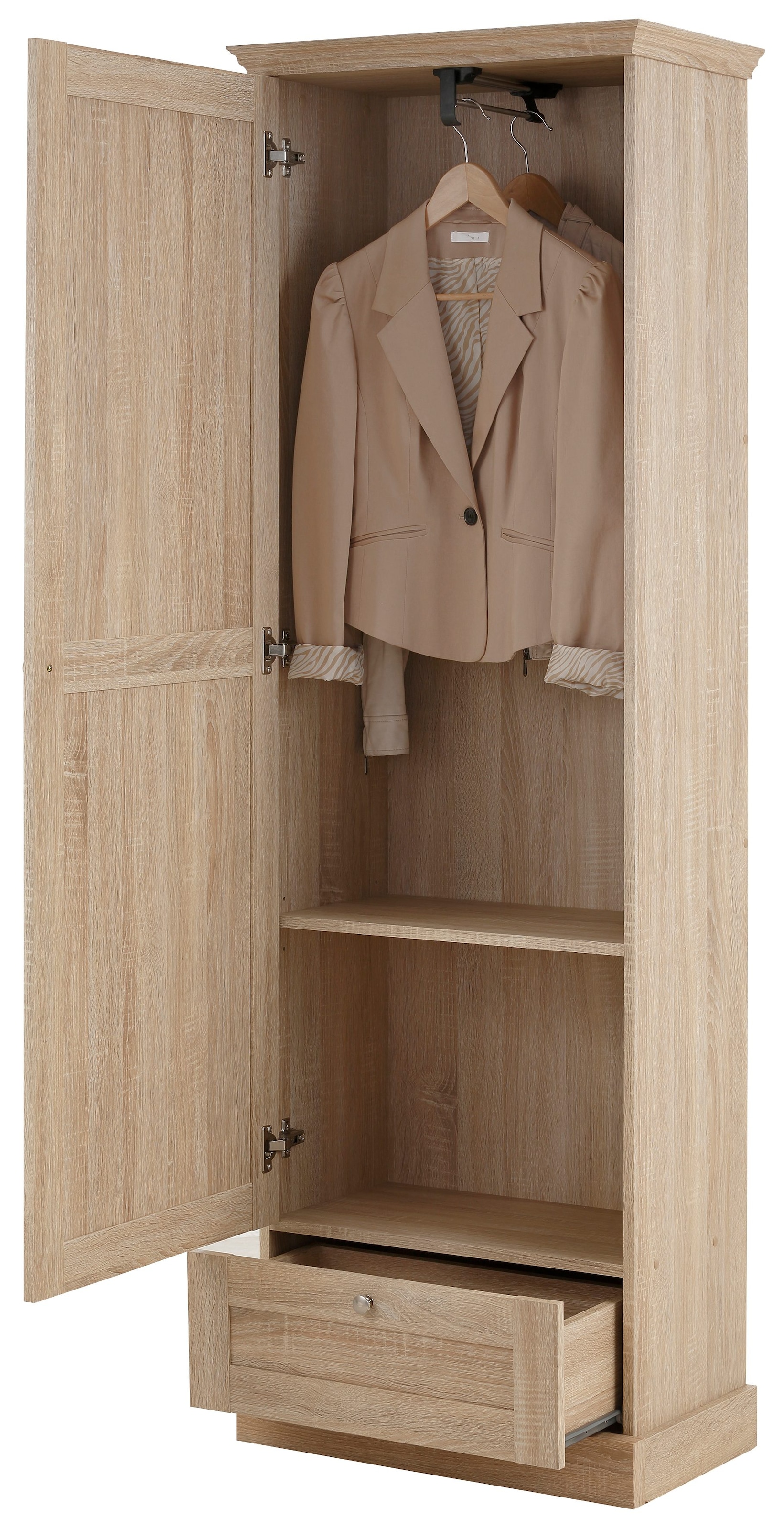 kaufen Höhe BAUR affaire Home Holzoptik, Garderobenschrank mit mit Stauraummöglichkeiten, | 180 cm schöner vielen »Binz«,