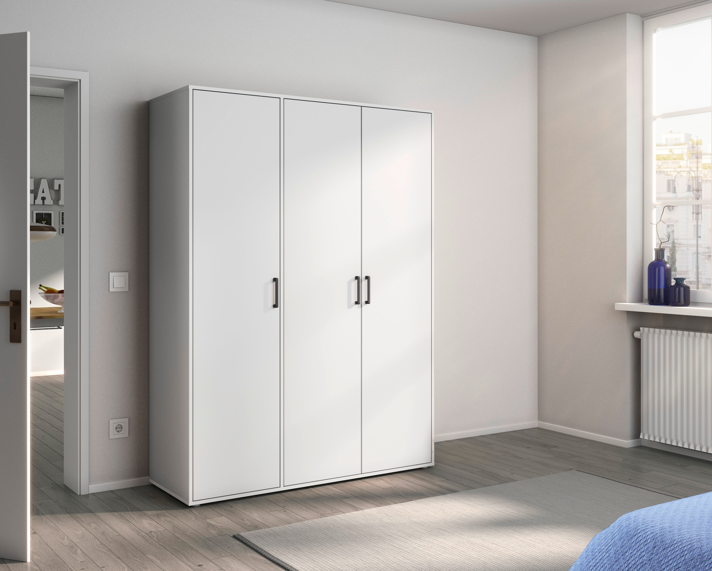 rauch Kleiderschrank »VOYAGER Garderobe Wäscheschrank TOPSELLER Schlafzimmer«, (in 3 verschiedenen Ausstattungen BASIC/CLASSIC/PREMIUM), Schrank mit modernen Griffen in viel Stauraum MADE IN GERMANY