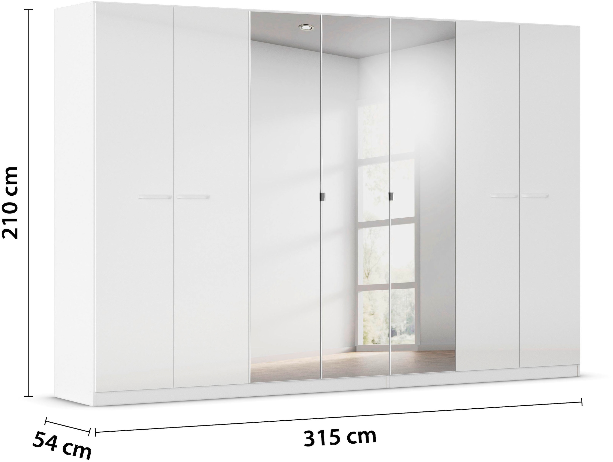 rauch Drehtürenschrank »Kleiderschrank Schrank Garderobe TOPSELLER OTELI inkl. Inneneinteilung«, (erhältlich in Breiten 91-360 cm, ab Breite 136cm inkl. Innenschubladen), mit zusätzlichen Einlegeböden, optional mit Spiegel MADE IN GERMANY