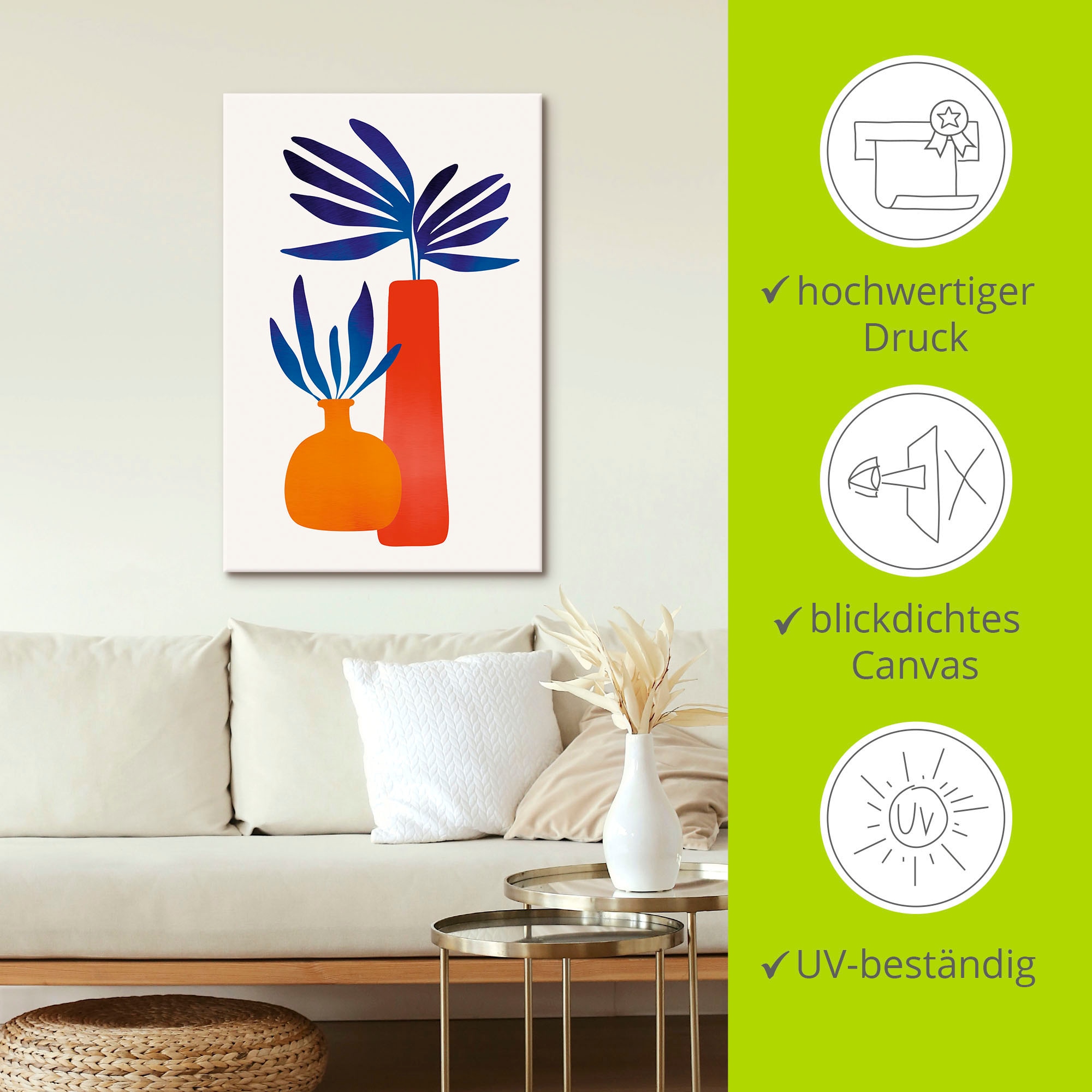 Artland Wandbild »Märchenpflanze«, Vasen & Töpfe, (1 St.), als Alubild, Leinwandbild, Wandaufkleber oder Poster in versch. Größen