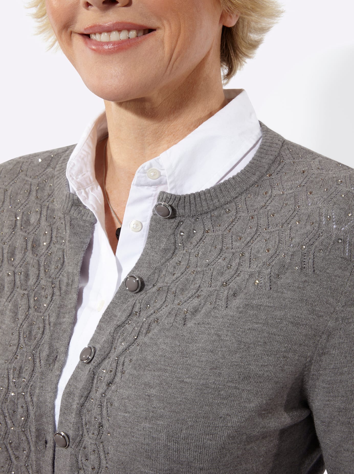 Classic Ajourstrickjacke