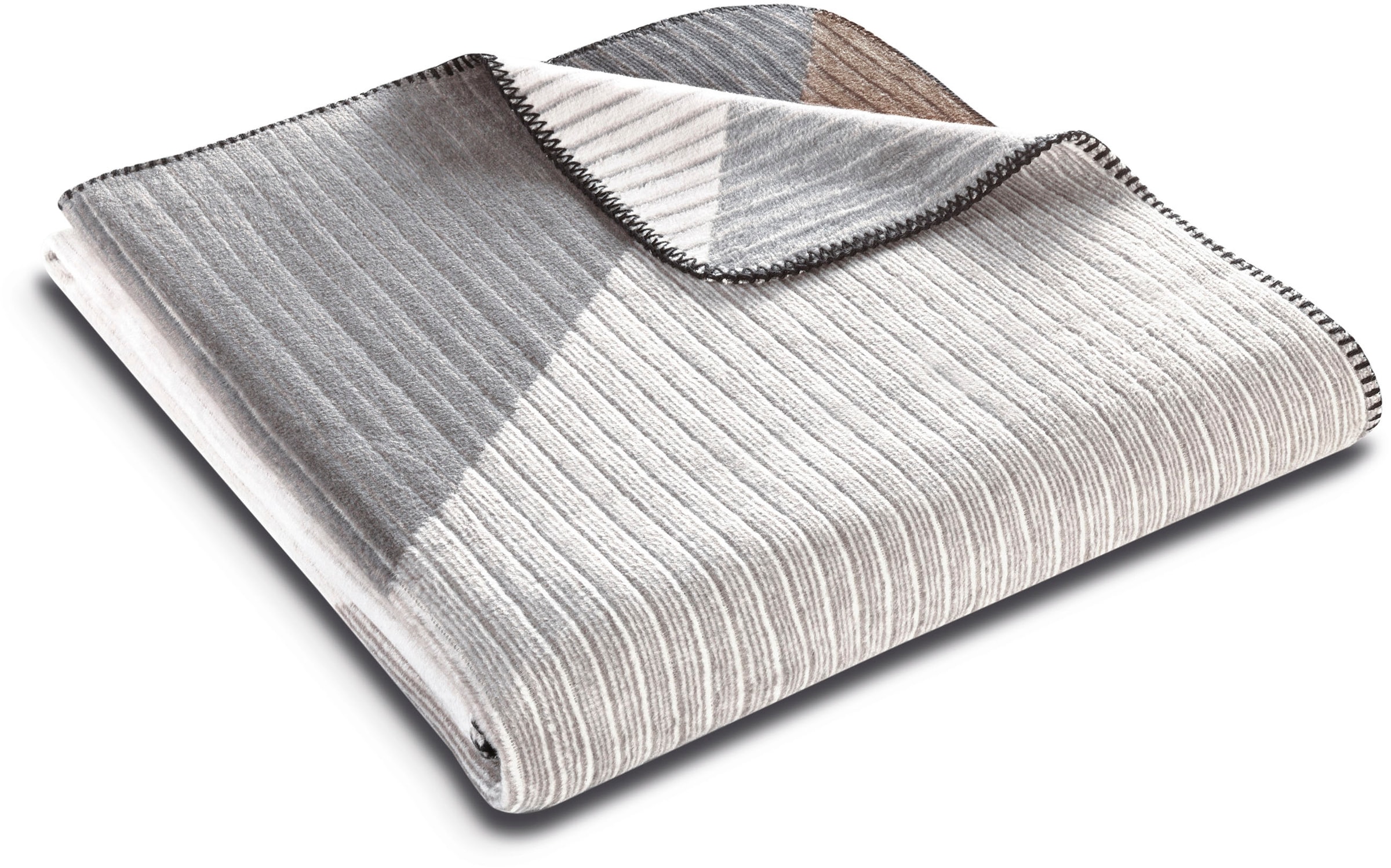 Biederlack Wohndecke "Feel mit schöner Hoch-Tief-Struktur" Made in Germany günstig online kaufen