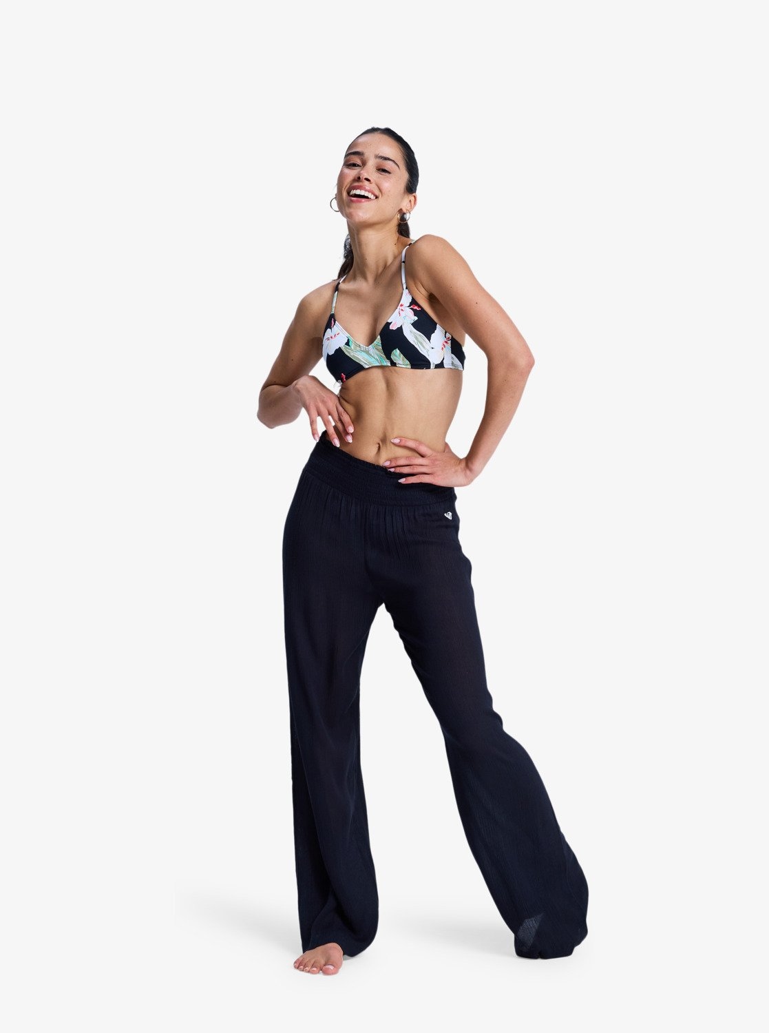 Roxy Strandhose "ALONG THE SUNSET" weite Passform, ohne Verschluss, mit Log günstig online kaufen