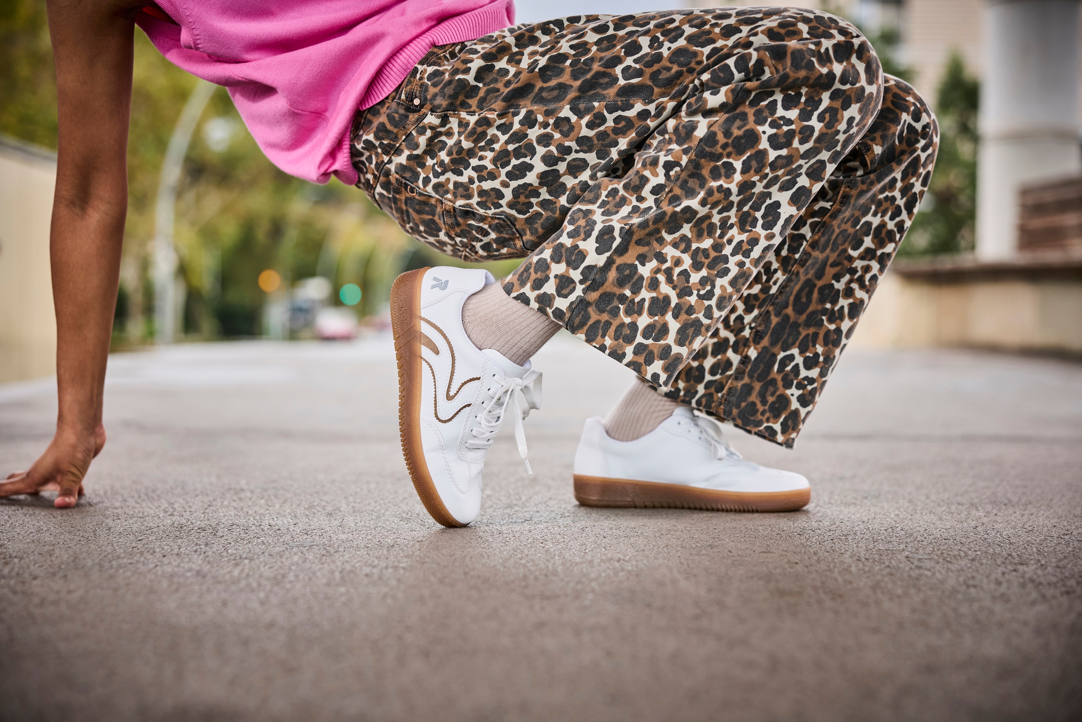 Thumbnail - RIEKER Sport Plateausneaker, Freizeitschuh, Halbschuh, Schnürschuh in veganer Verarbeitung