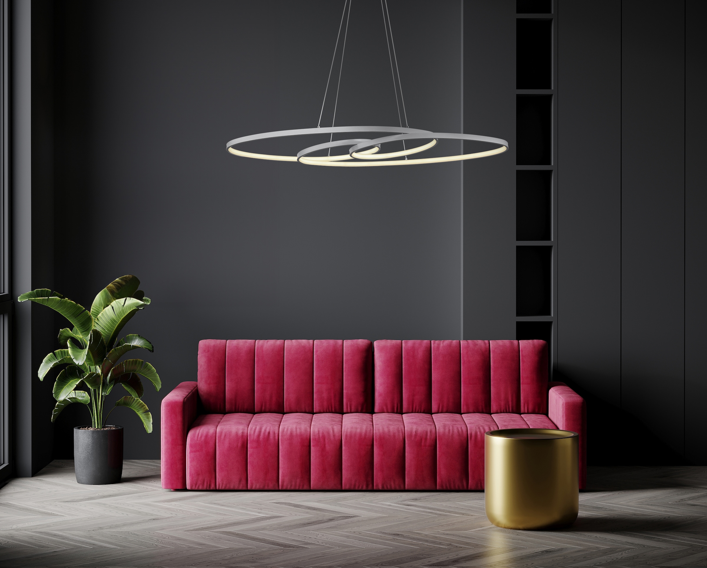 GLOBO LIGHTING LED Pendelleuchte »SPIRA«, Leuchtmittel LED-Modul | LED fest integriert, Hängelampe/Hängeleuchte/Wohnzimmer/Esstisch/elegant