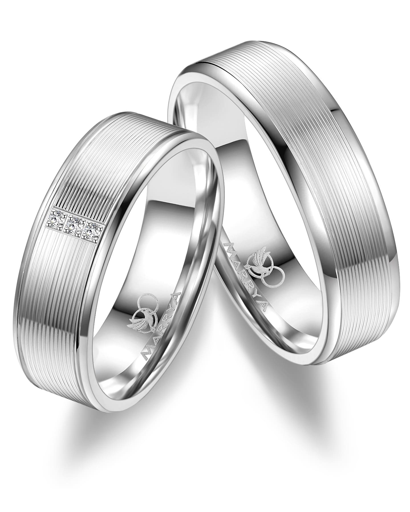 Marrya Partnerring »Silber Ringe Trauringe Eheringe Partnerringe«