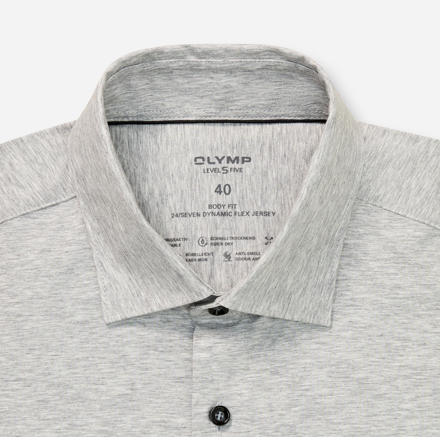 OLYMP Businesshemd »Level Five body fit Jerseyshirt« in Jersey Qualität