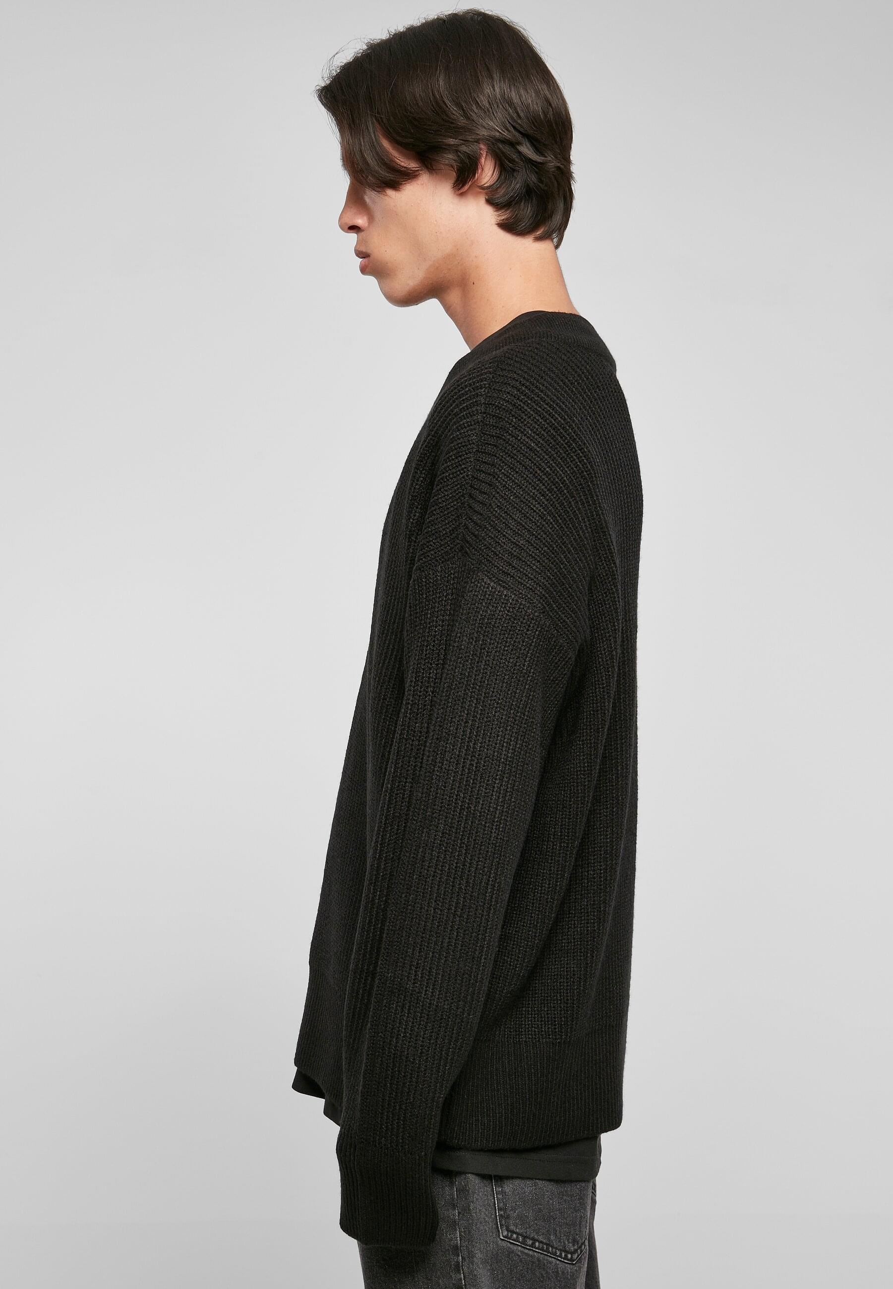 URBAN CLASSICS Strickpullover »Urban Classics Herren V-Neck Cardigan«, (1 tlg.)
