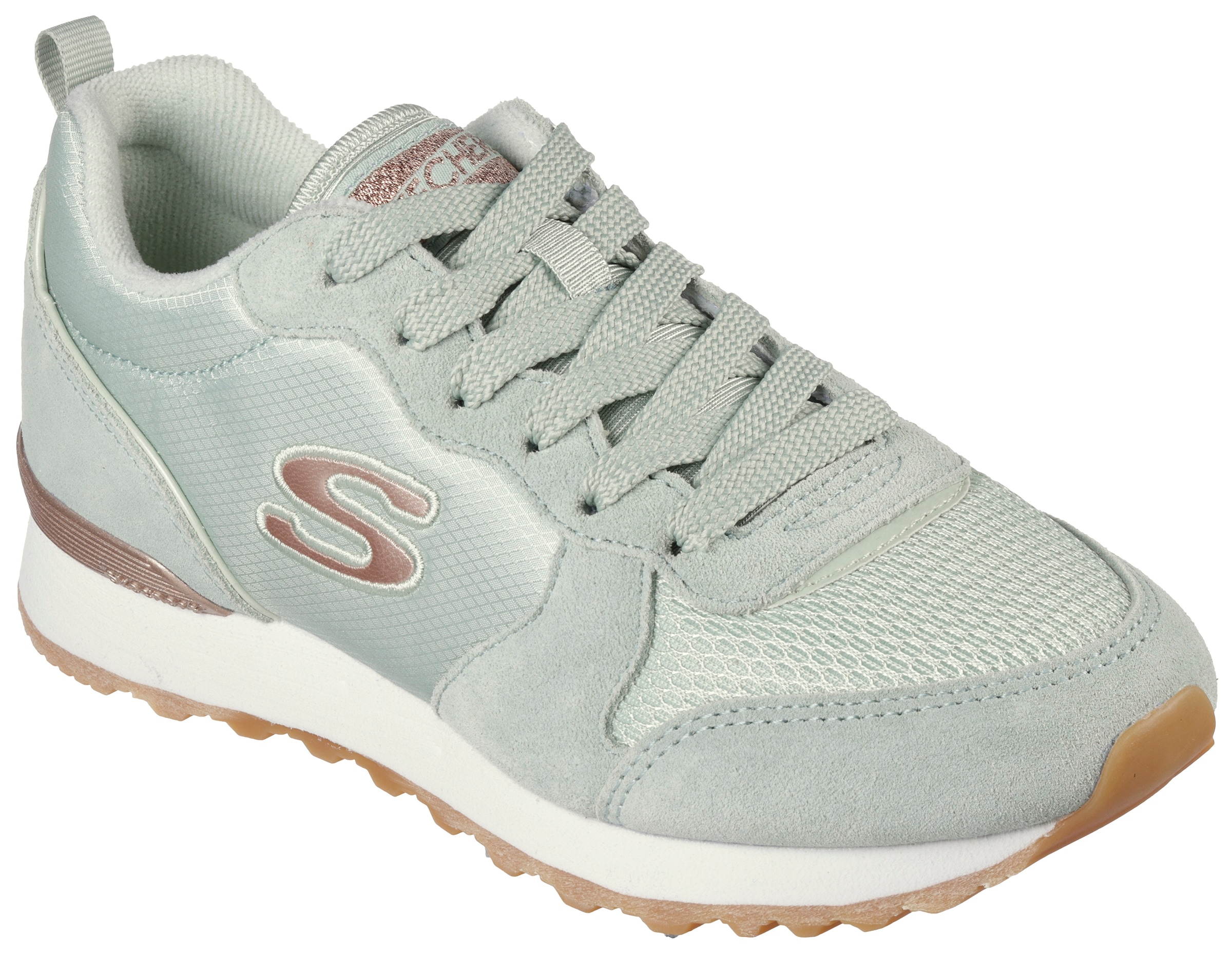 Skechers Sneaker "OG 85 - GOLDN GURL", Freizeitschuh, Halbschuh, Schnürschuh mit Air-Cooled Memory Foam