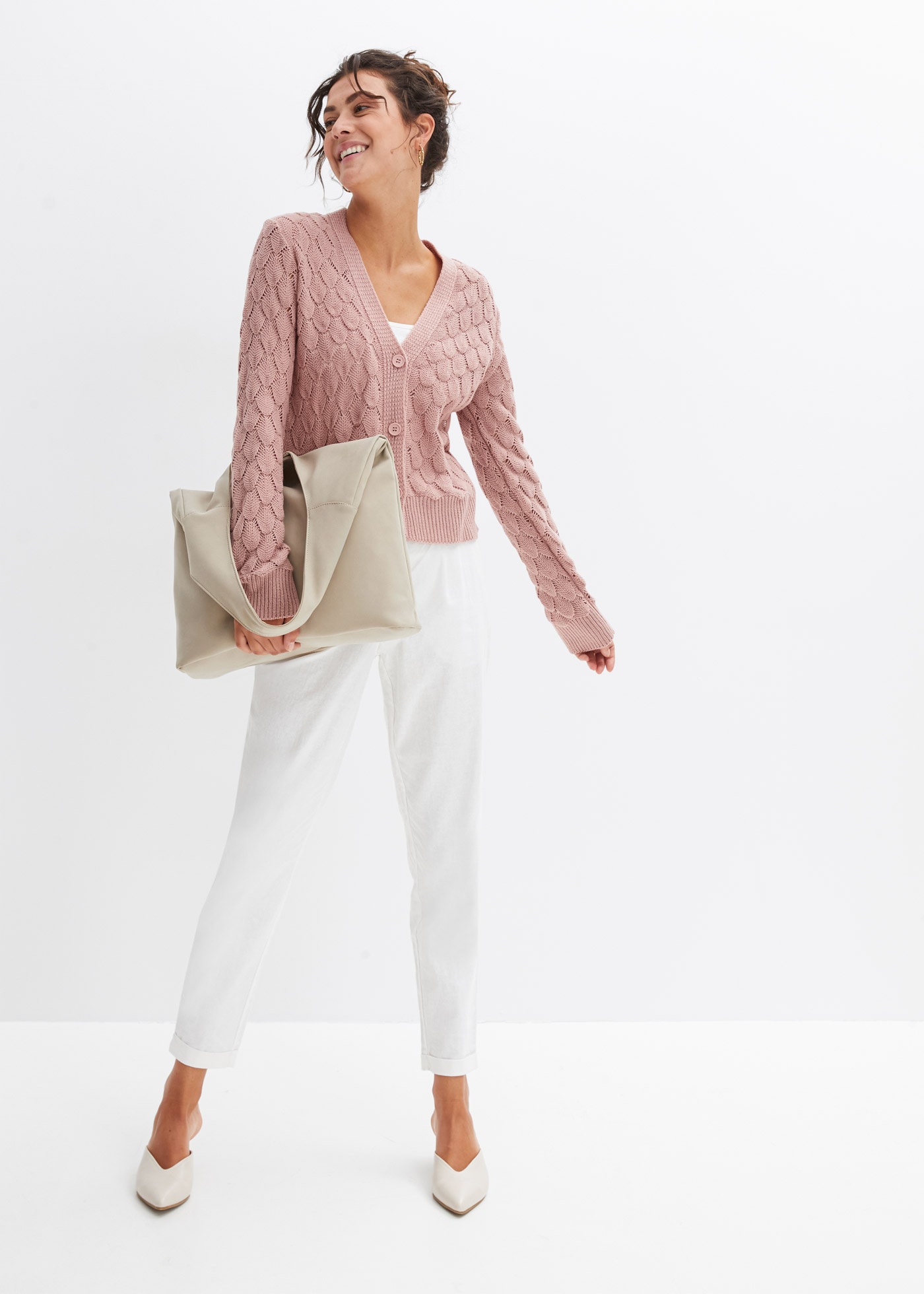 bonprix Ajourstrickjacke »Ajour-Strickjacke«, Ajour-Strickjacke