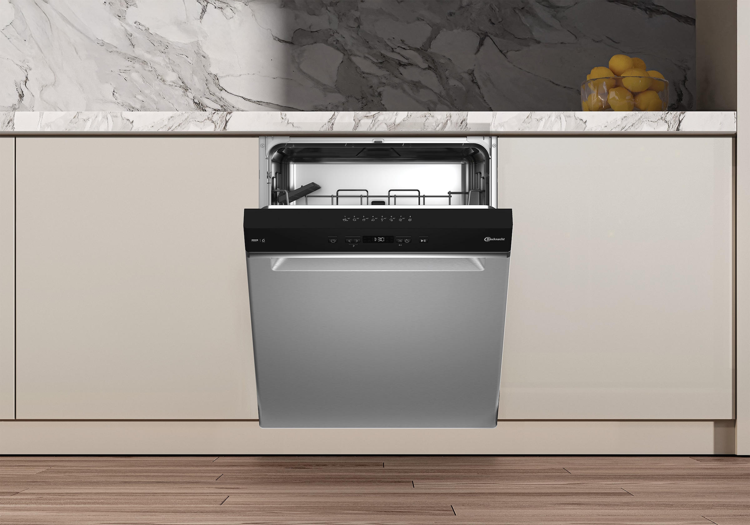 BAUKNECHT Unterbaugeschirrspüler »OBUC Ecostar2 5320« 8,9 l 14 tlg. Maßgedecke ActiveDry – automatische Türöffnung für bessere Trocknungsergebnisse