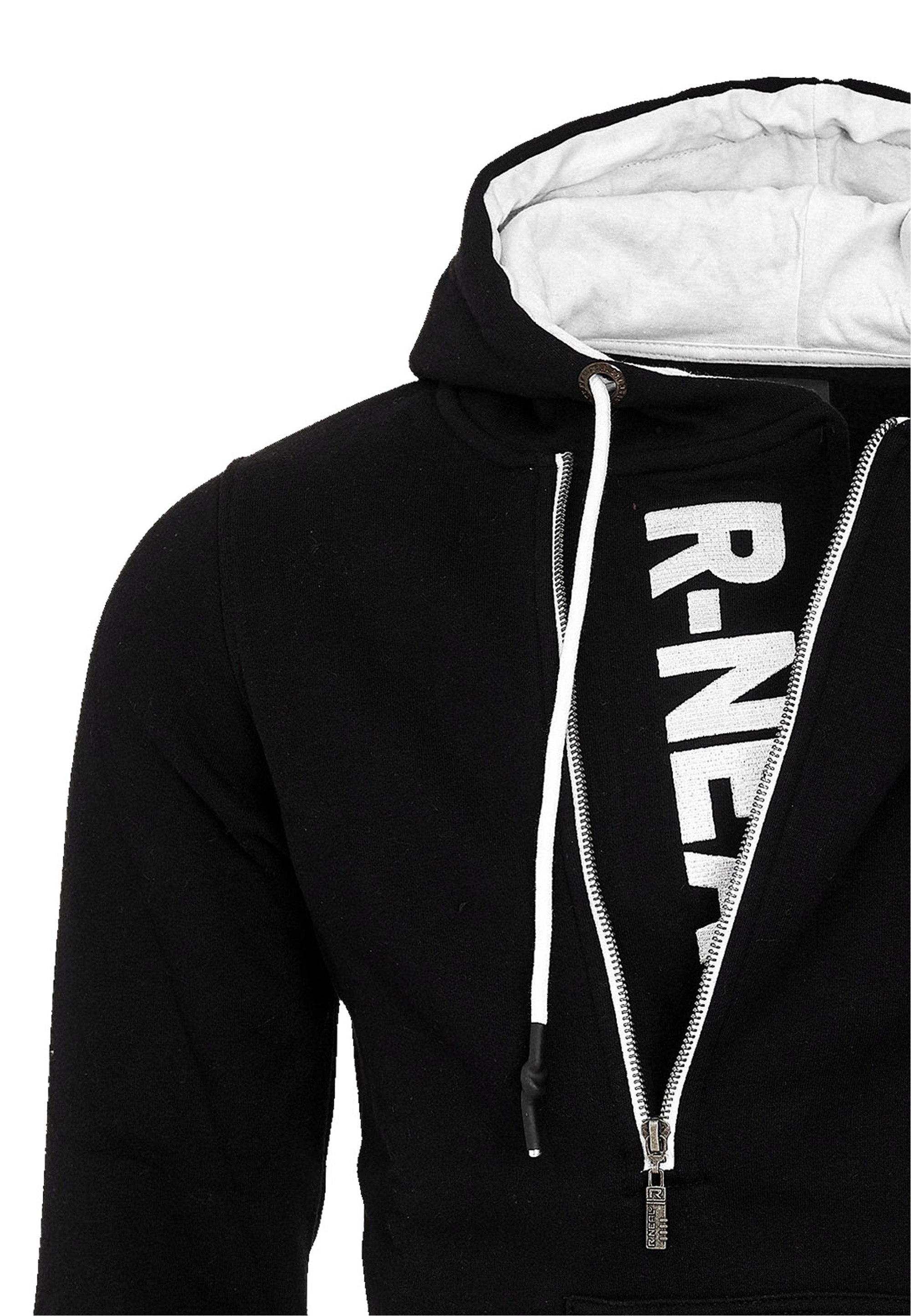 Rusty Neal Kapuzensweatshirt, mit seitlichem Reißverschluss