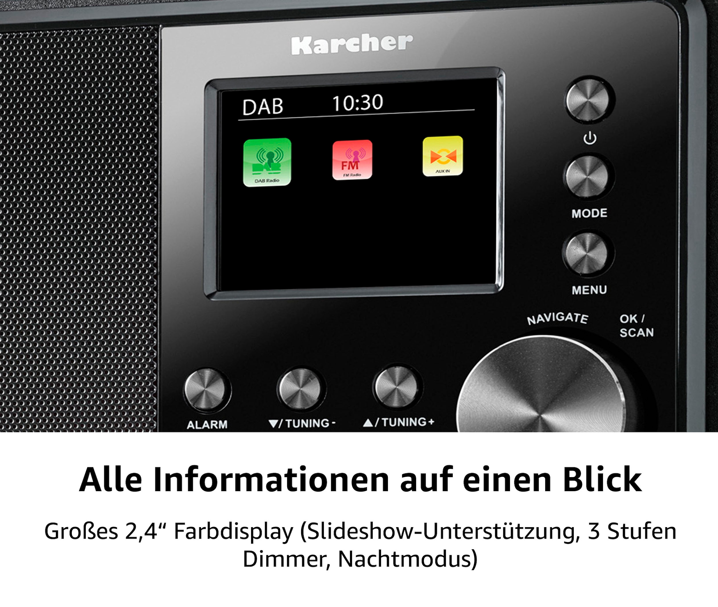 Karcher Digitalradio (DAB+) »DAB 3000«, W) mit (Digitalradio RDS-UKW | BAUR RDS (DAB+)-FM-Tuner mit 3