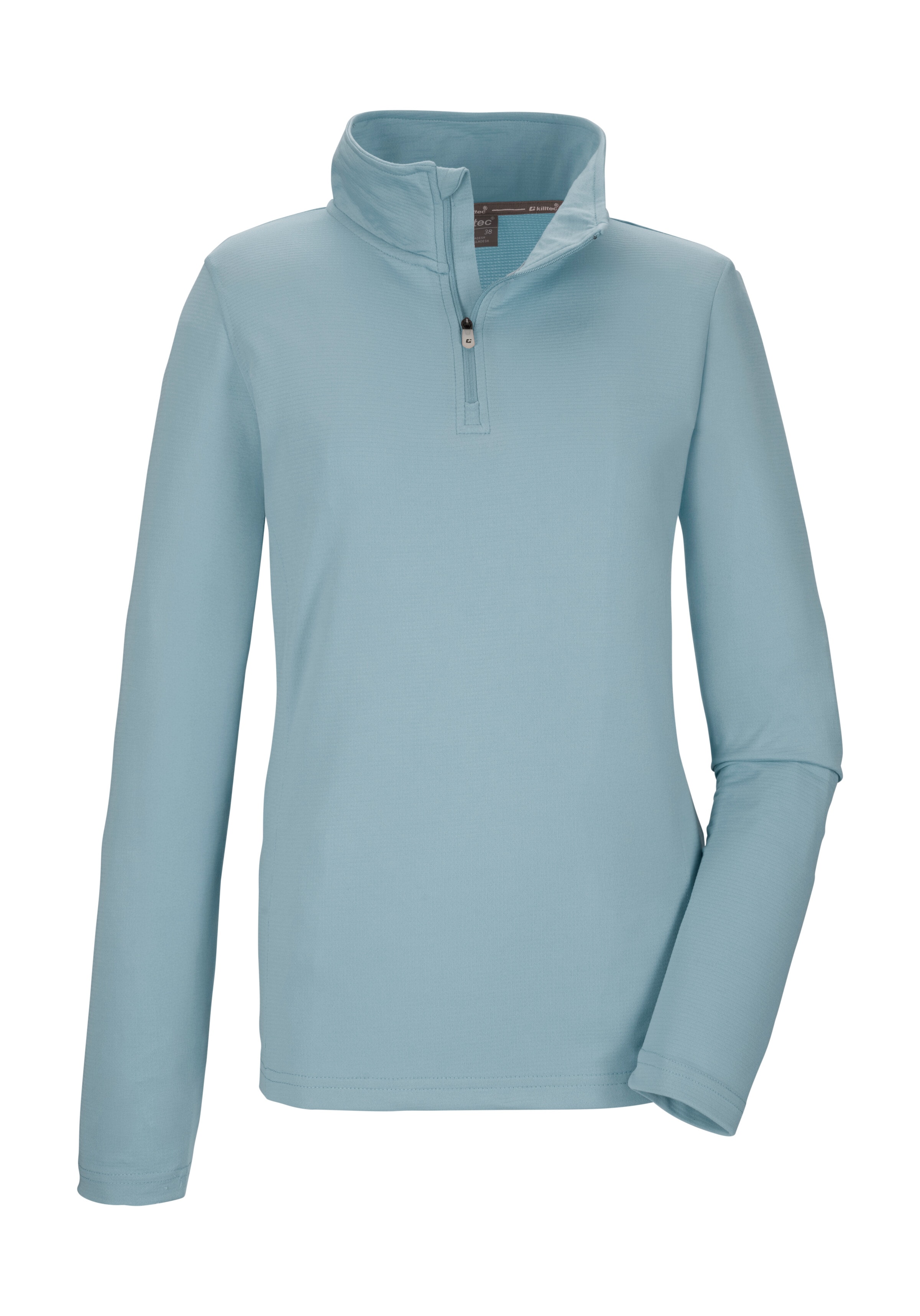 Killtec Langarmshirt "KSW 293 WMN LS SHRT" Langärmliges Stretchshirt mit Stehkragen und Kinnschutz