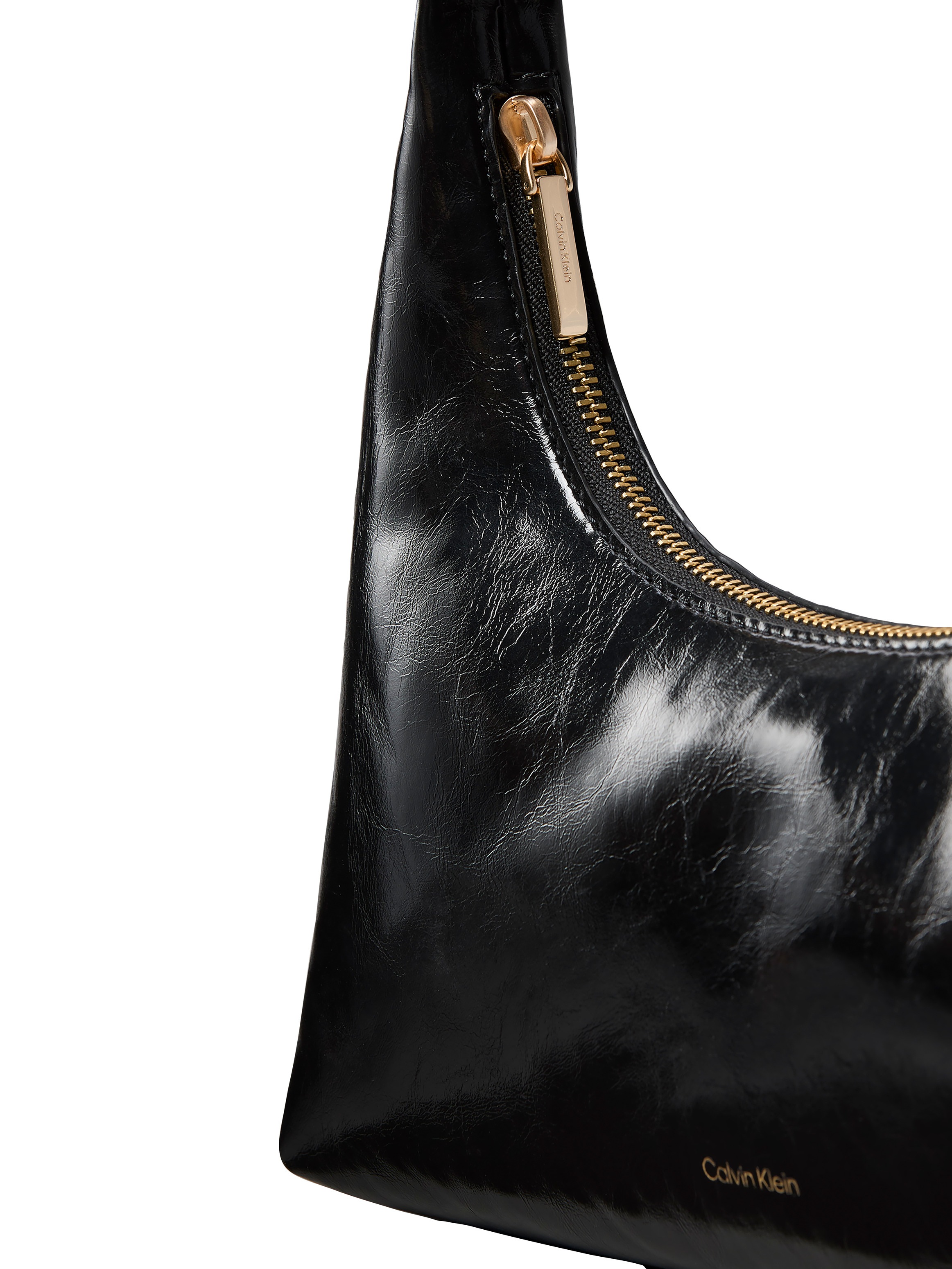 Calvin Klein Schultertasche »FOIL LOGO GLOSSY CONV SHOULDER B« Damen Handtasche mit Logoschriftzug