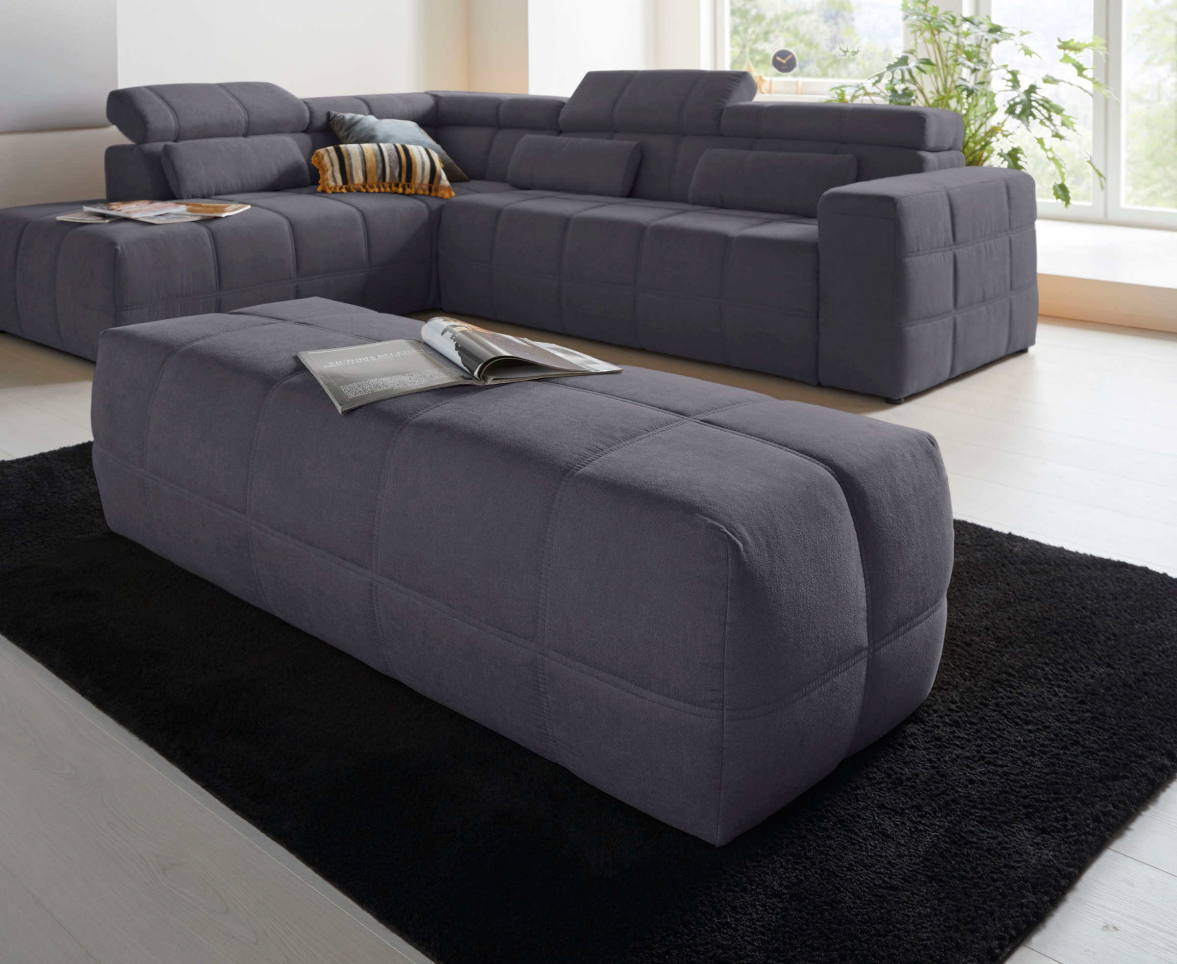 DOMO collection Hocker »Brandon«, große Ausführung passend zu "Brandon", auch in Cord