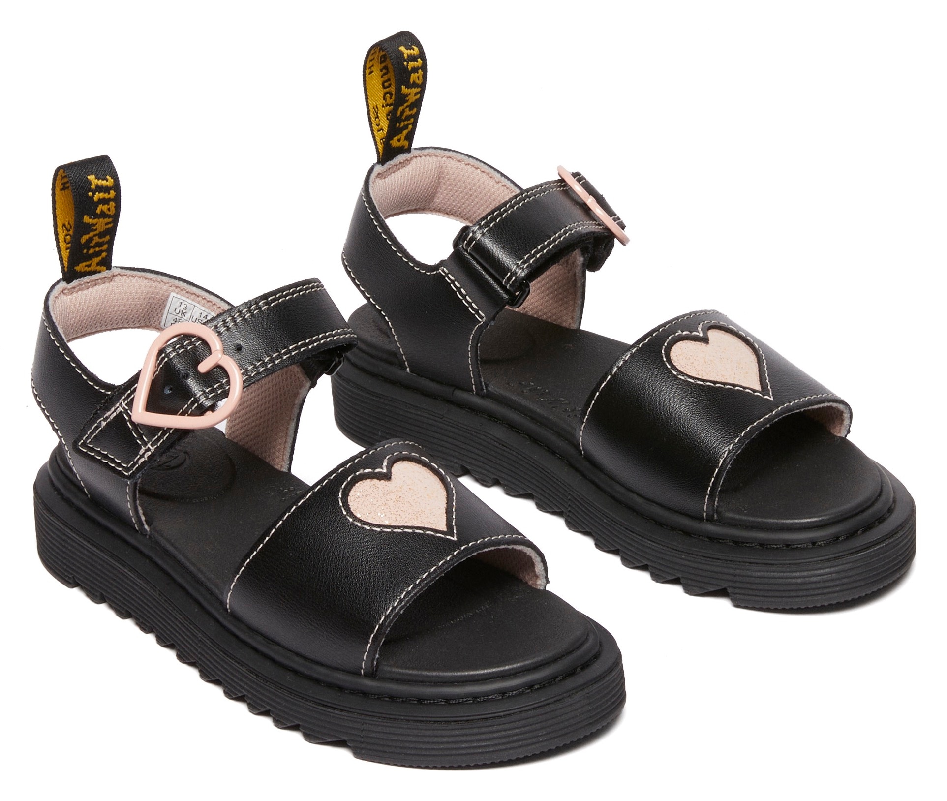 DR. MARTENS Plateausandale »Marlowe Kinder«, Plateausandale, Sommerschuh mit Herzchen Applikation