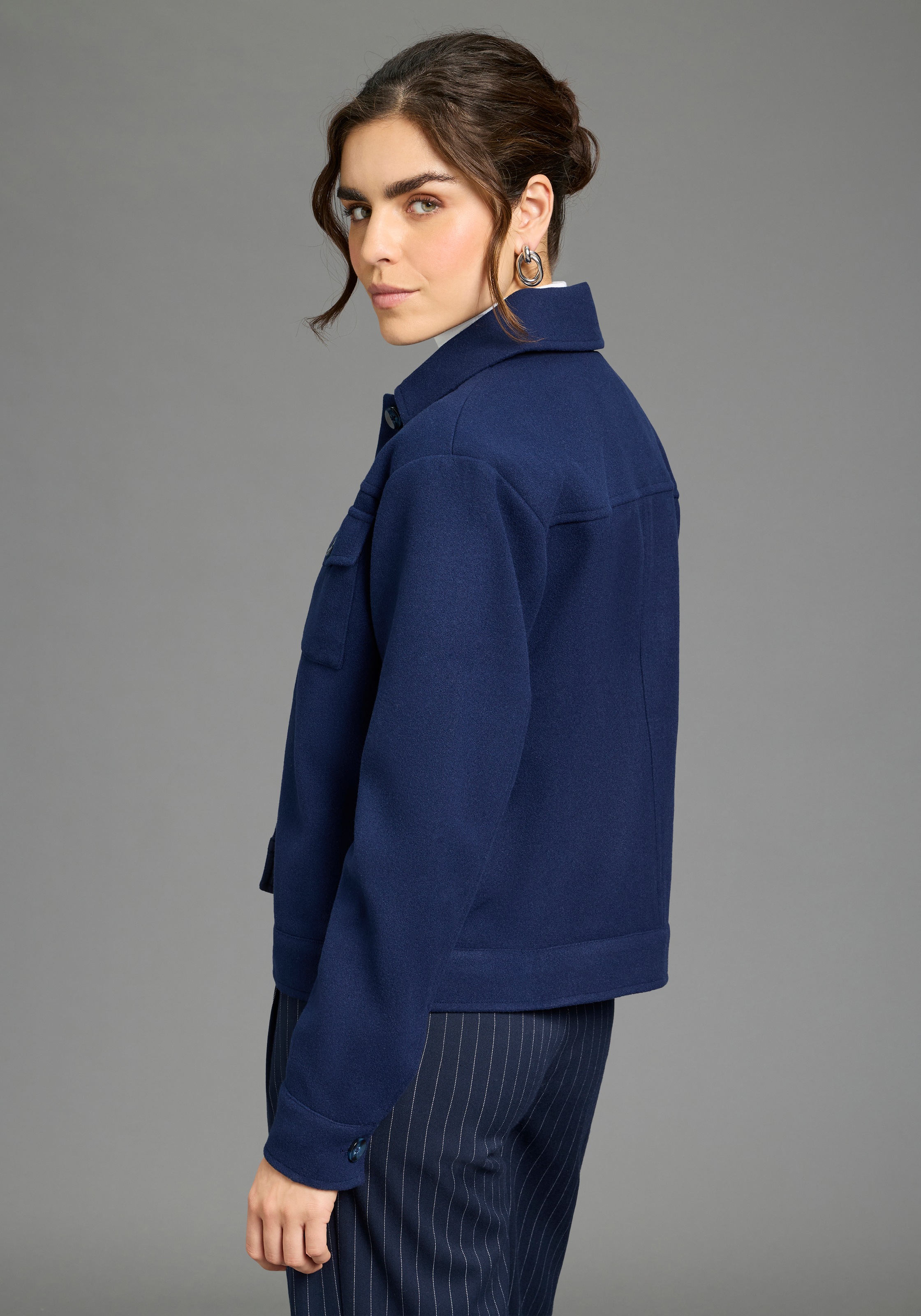 Laura Scott Kurzjacke in Wolloptik, Übergangsjacke günstig online kaufen