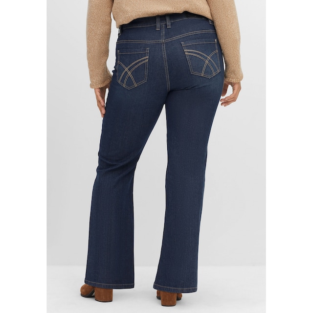 Sheego Bootcut-Jeans »Große Größen«, mit Kontrastnähten kaufen | BAUR