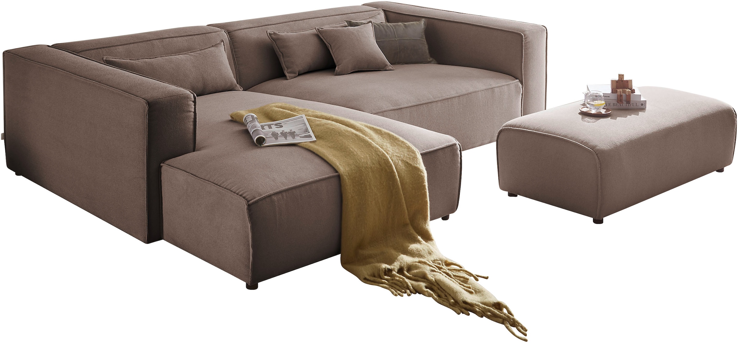 LeGer Home by Lena Gercke Polsterecke "PIARA XXL, L-Form mit Schlaffunktion günstig online kaufen
